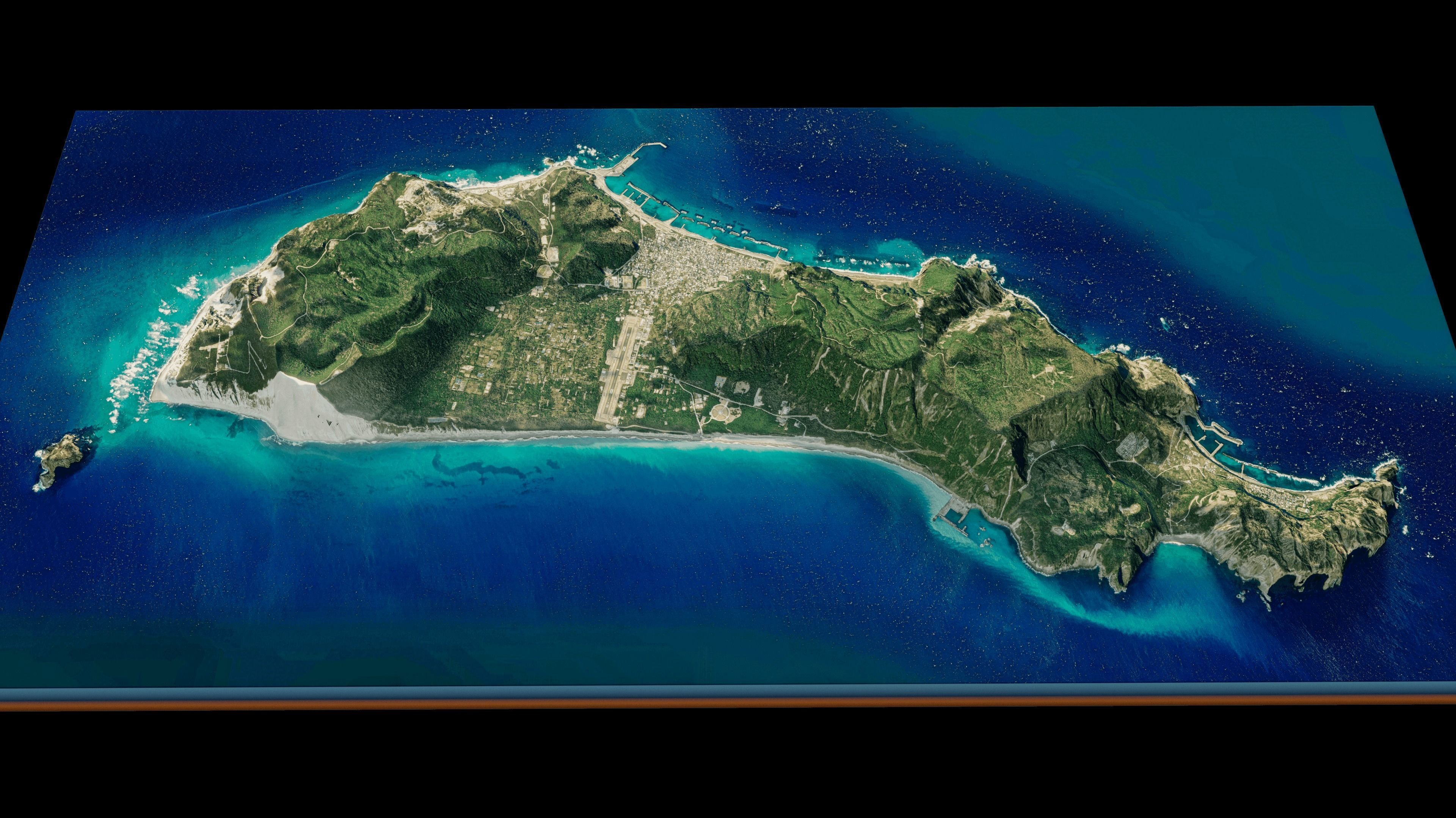 Nii-jima Island 3d model terrain Low-poly 3D model_3