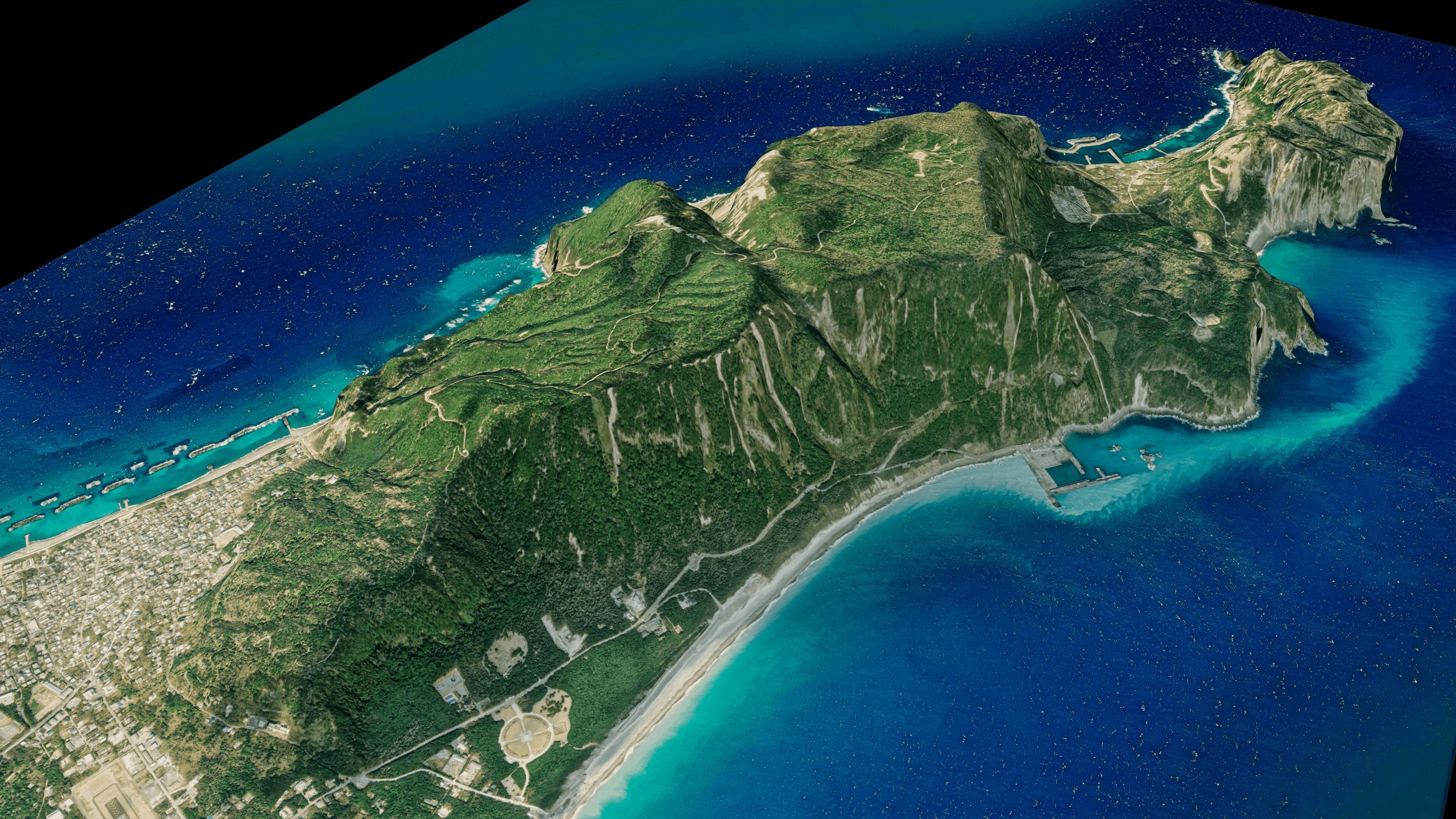 Nii-jima Island 3d model terrain Low-poly 3D model_7
