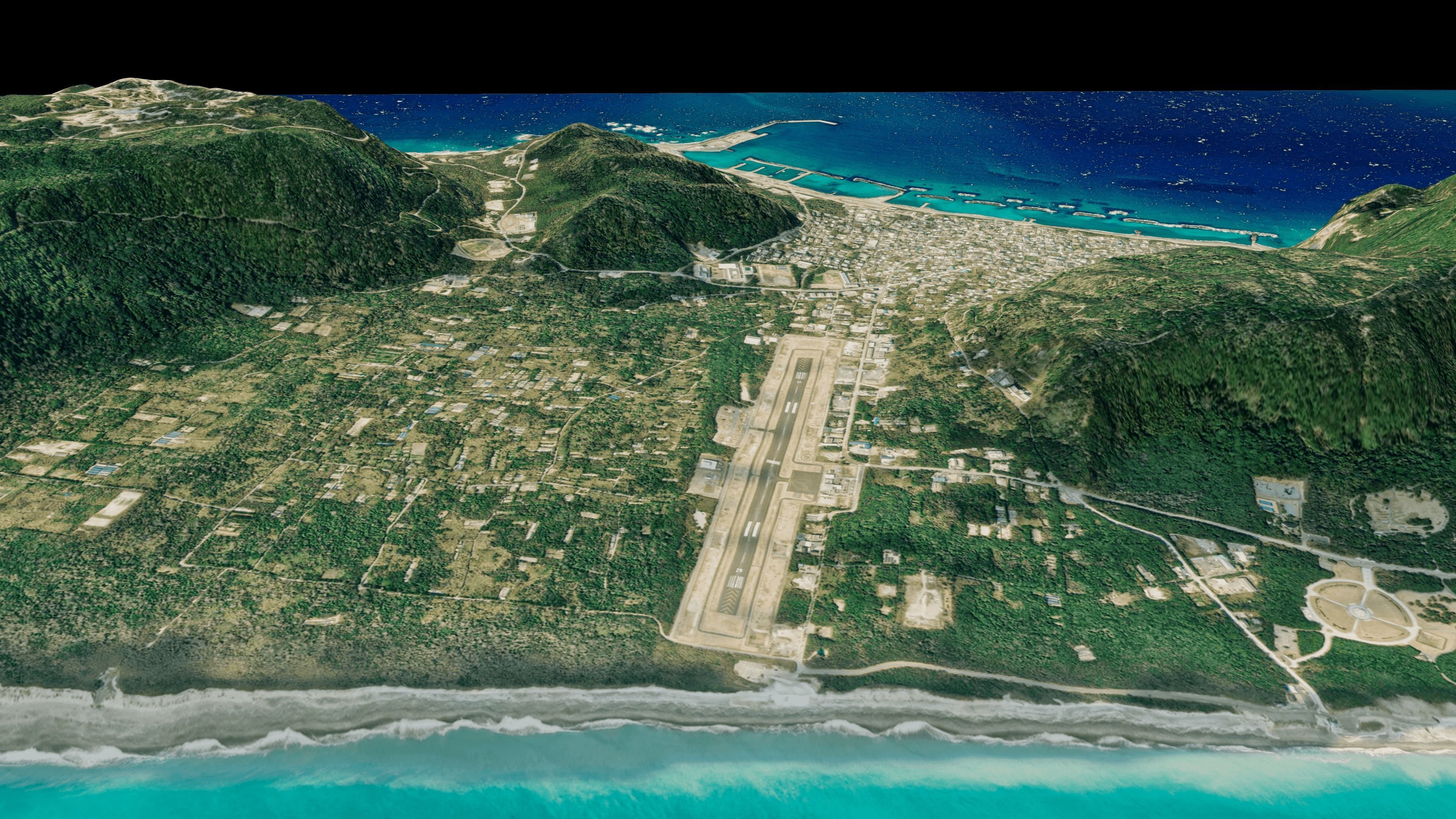 Nii-jima Island 3d model terrain Low-poly 3D model_6