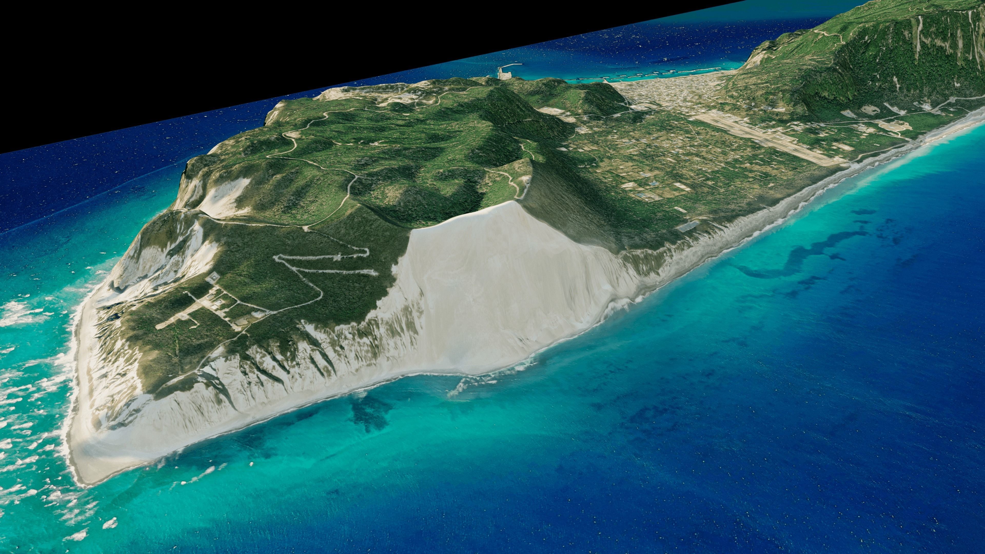Nii-jima Island 3d model terrain Low-poly 3D model_4