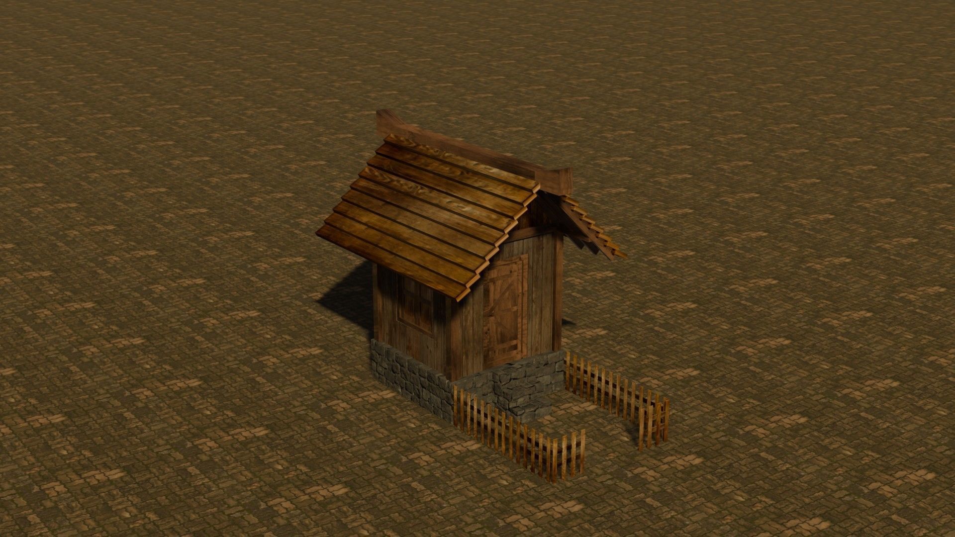 medieval house 9 Free low-poly 3D model_4