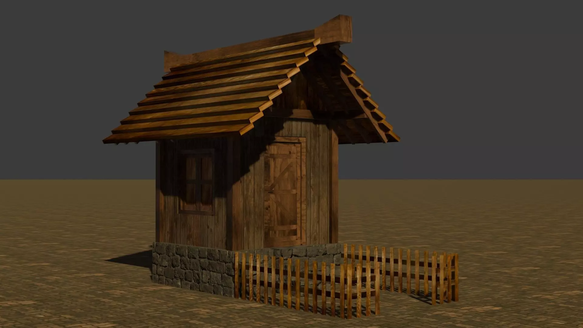 medieval house 9 Free low-poly 3D model_0