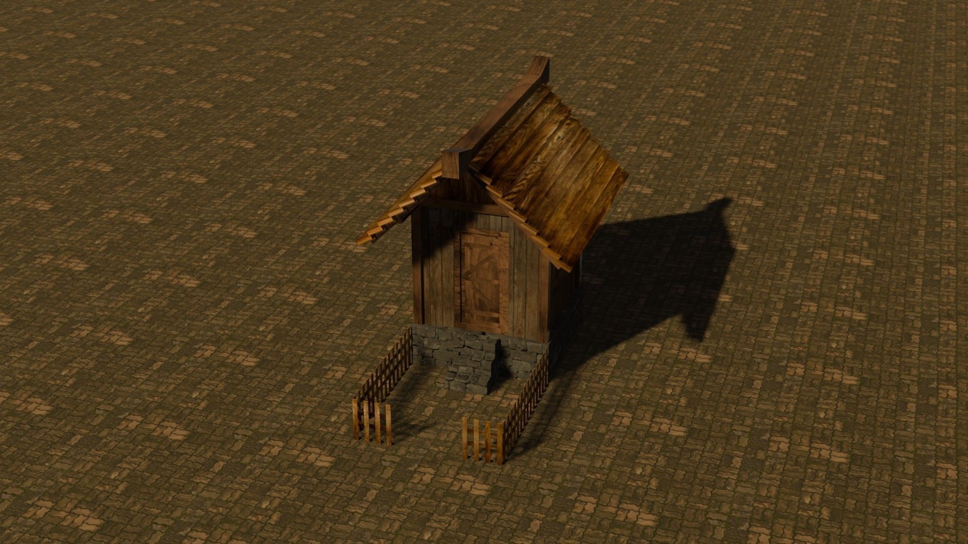medieval house 9 Free low-poly 3D model_3