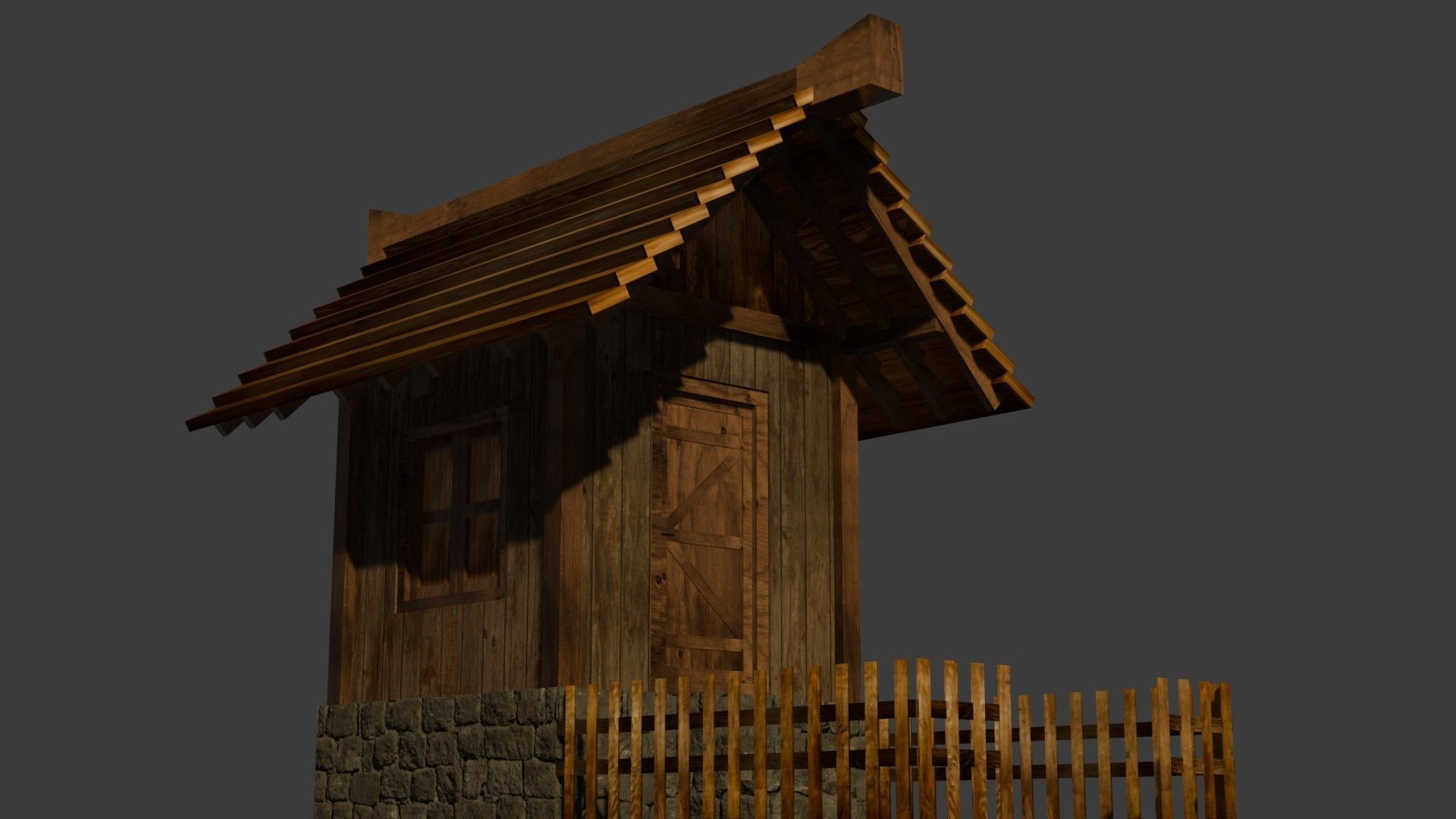 medieval house 9 Free low-poly 3D model_11