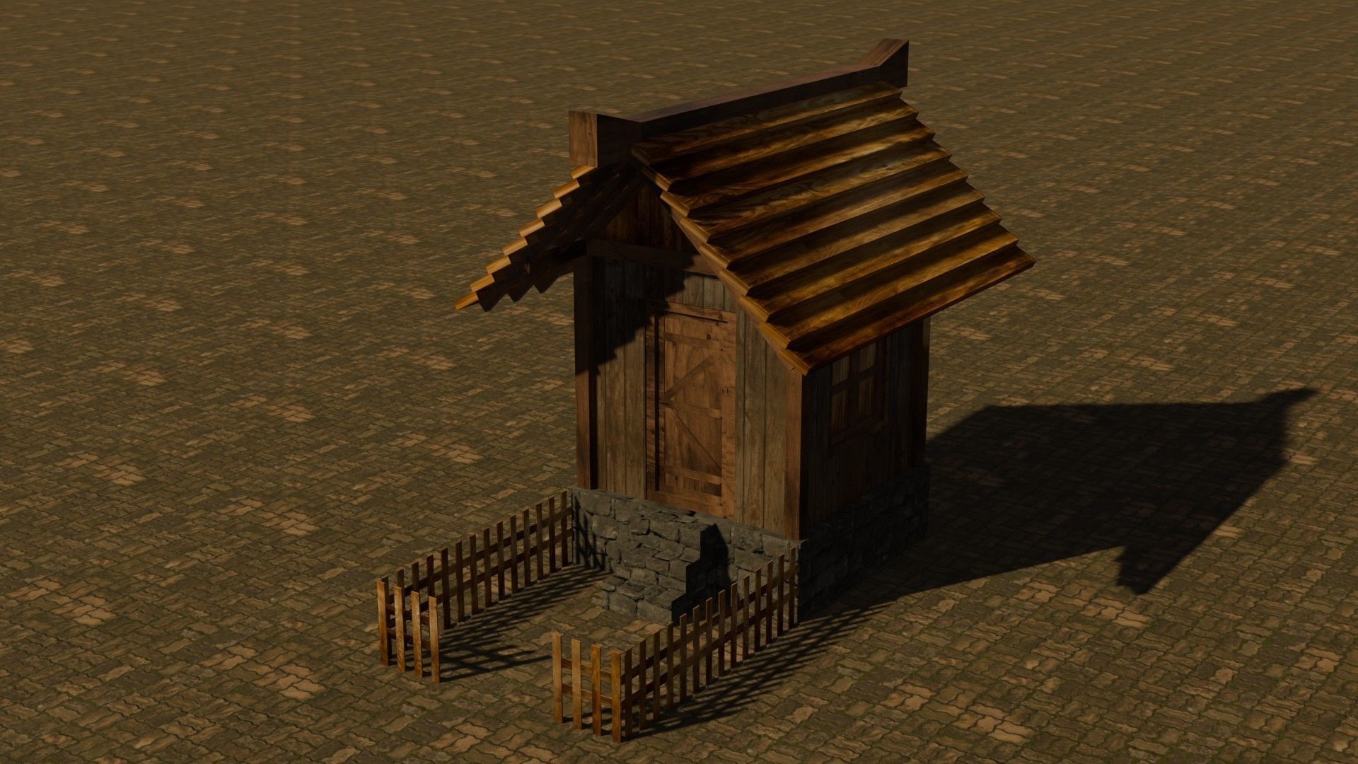 medieval house 9 Free low-poly 3D model_2