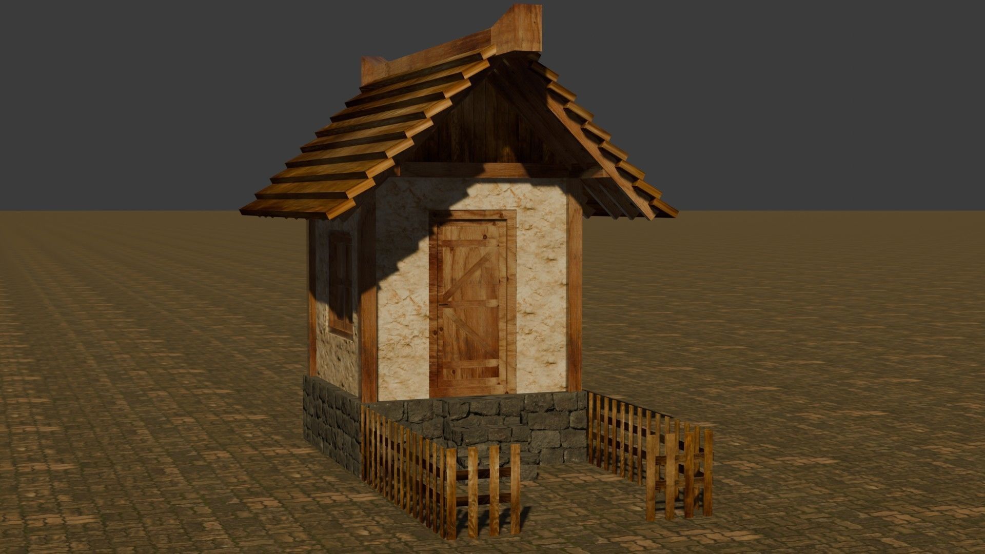 medieval house 7 Free low-poly 3D model_16
