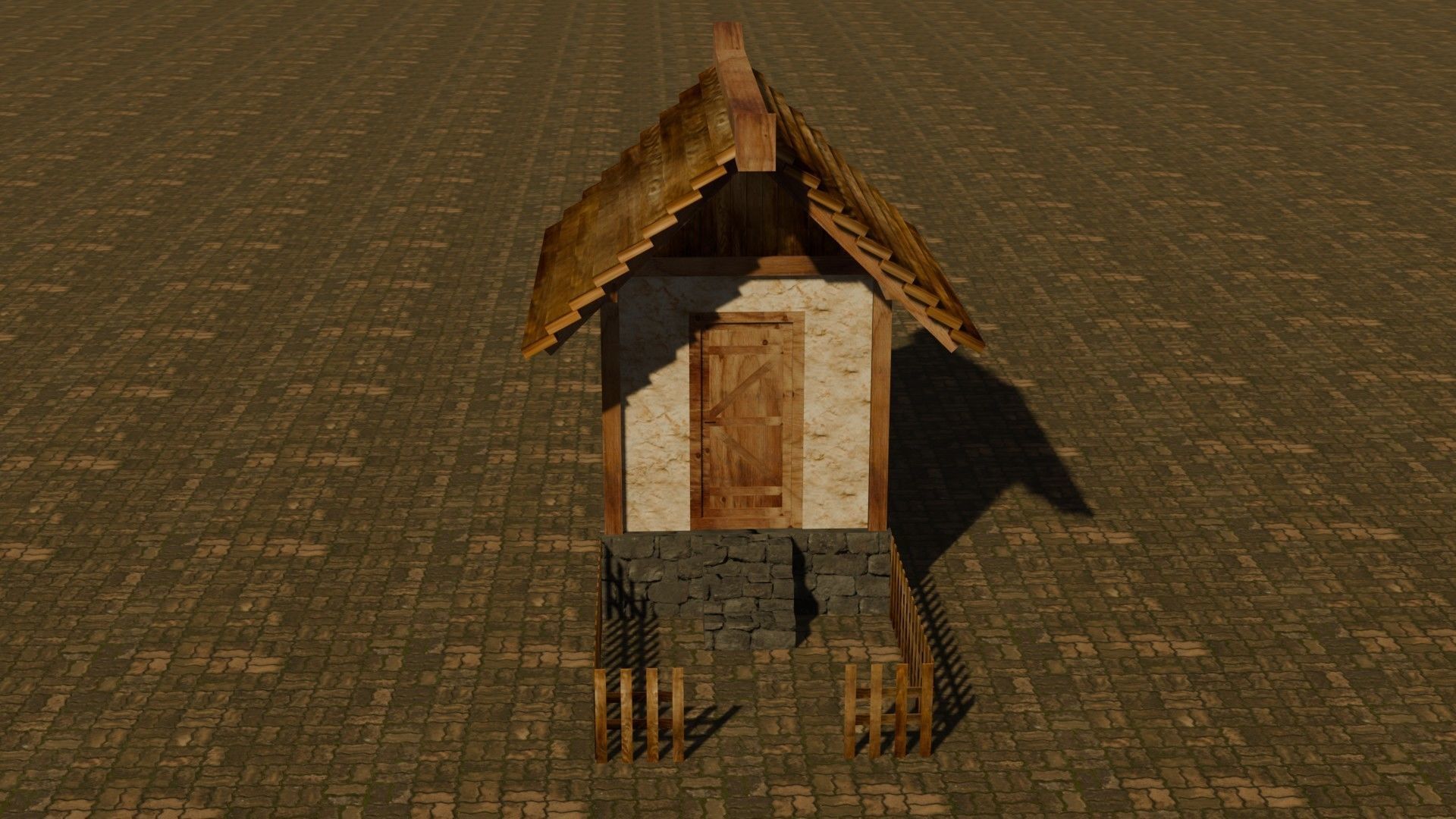 medieval house 7 Free low-poly 3D model_1
