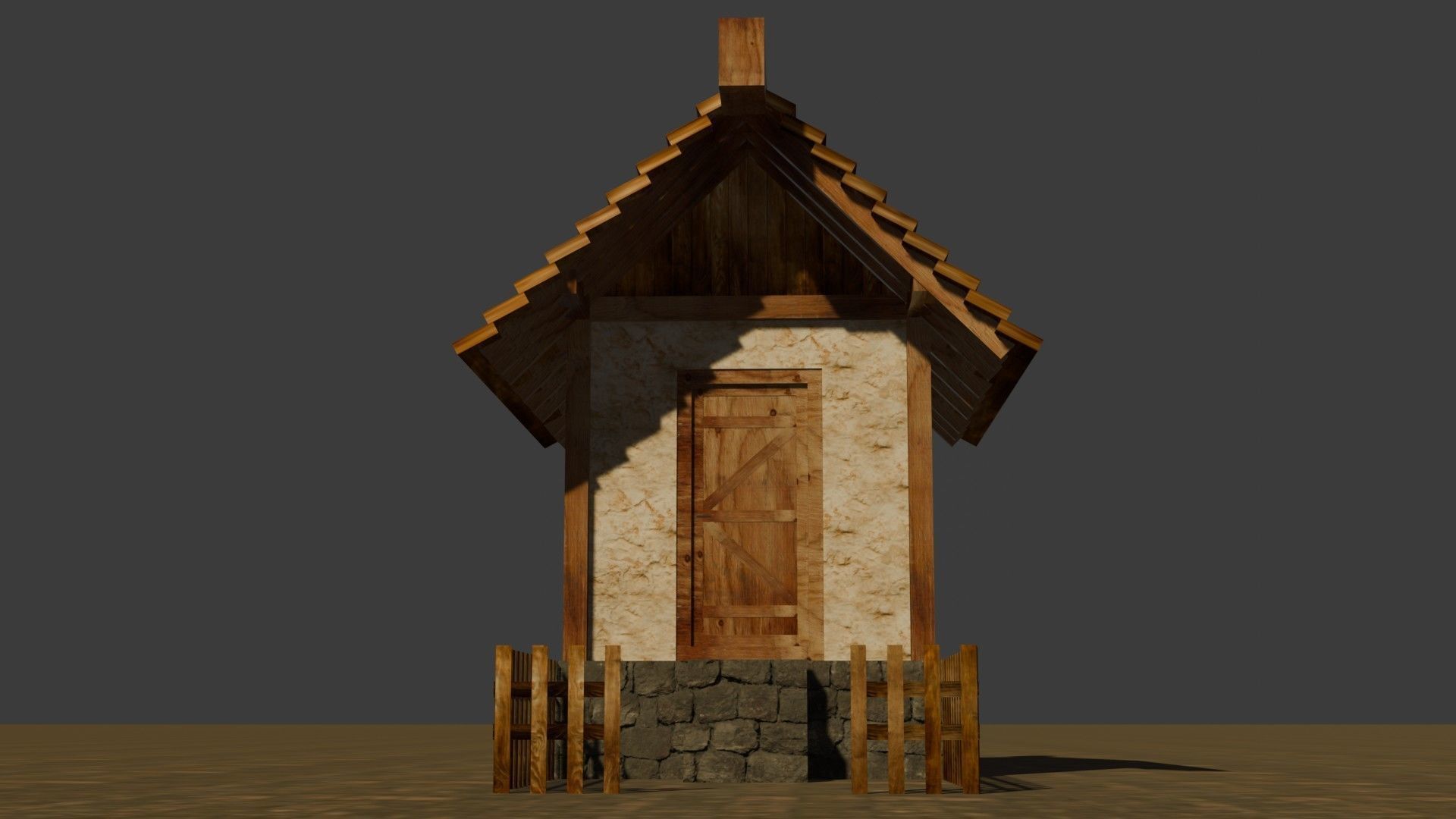 medieval house 7 Free low-poly 3D model_10