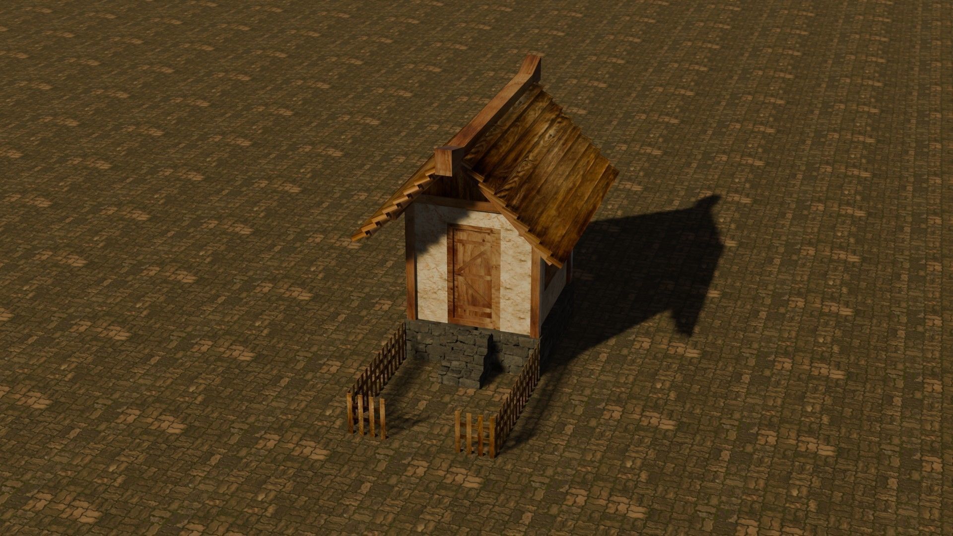 medieval house 7 Free low-poly 3D model_3