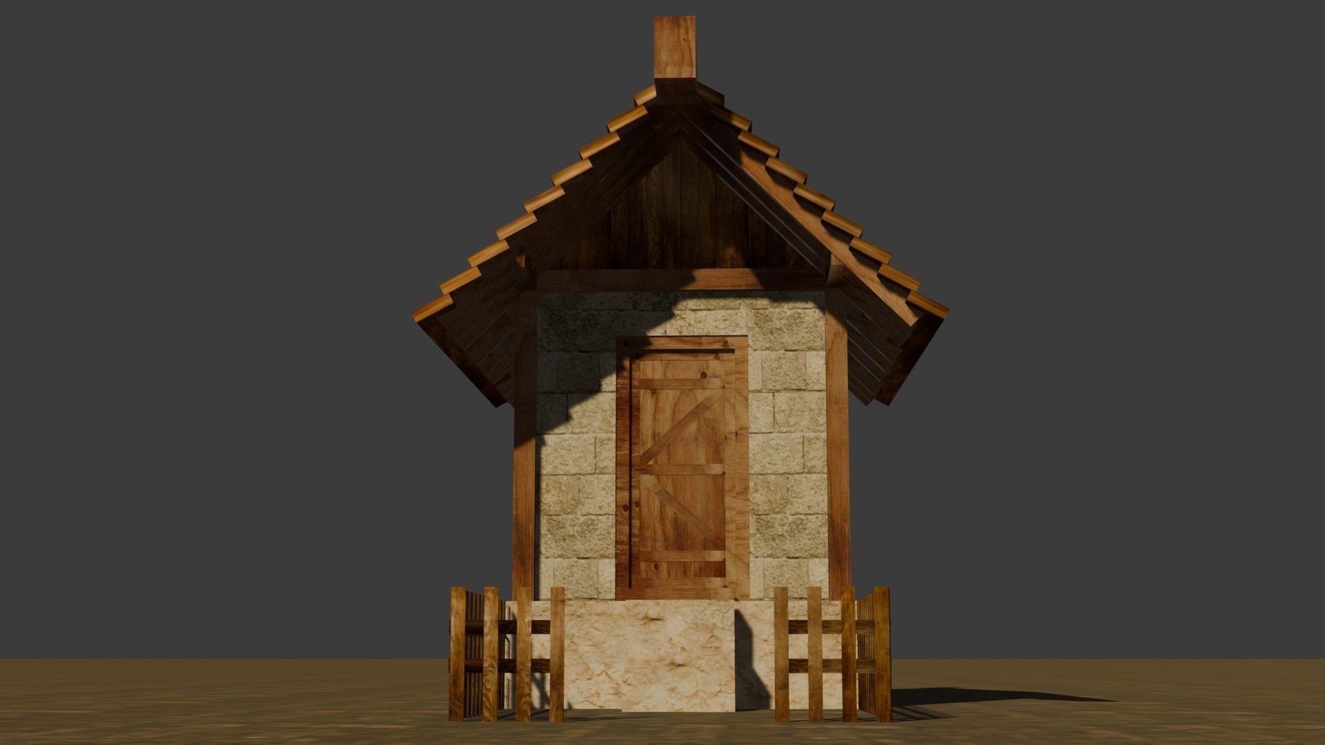 medieval house 4 Free low-poly 3D model_10