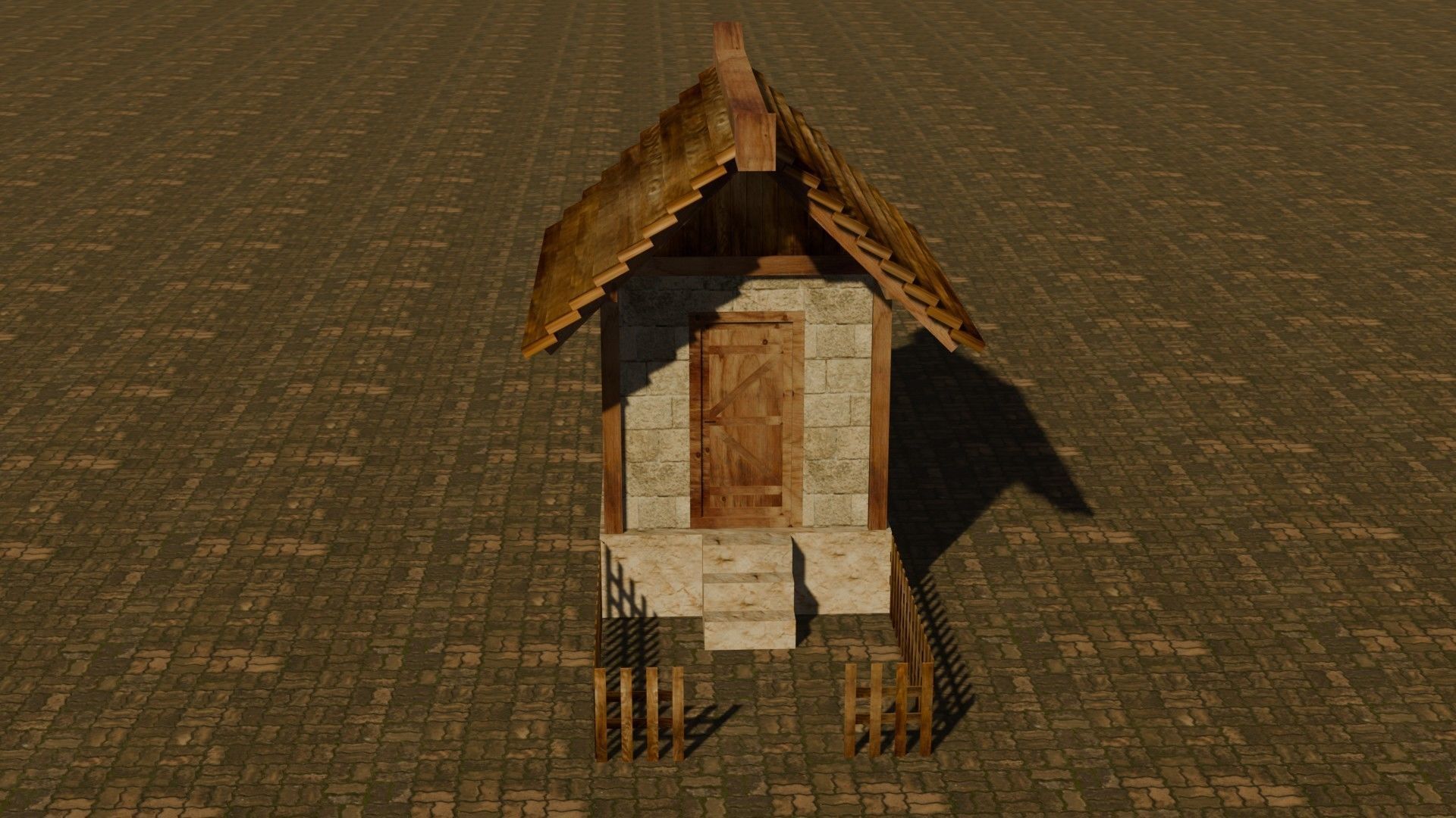 medieval house 4 Free low-poly 3D model_1