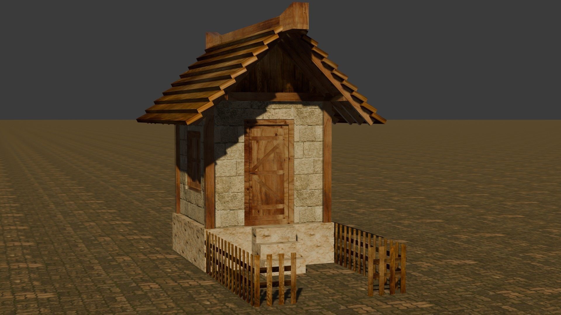 medieval house 4 Free low-poly 3D model_16