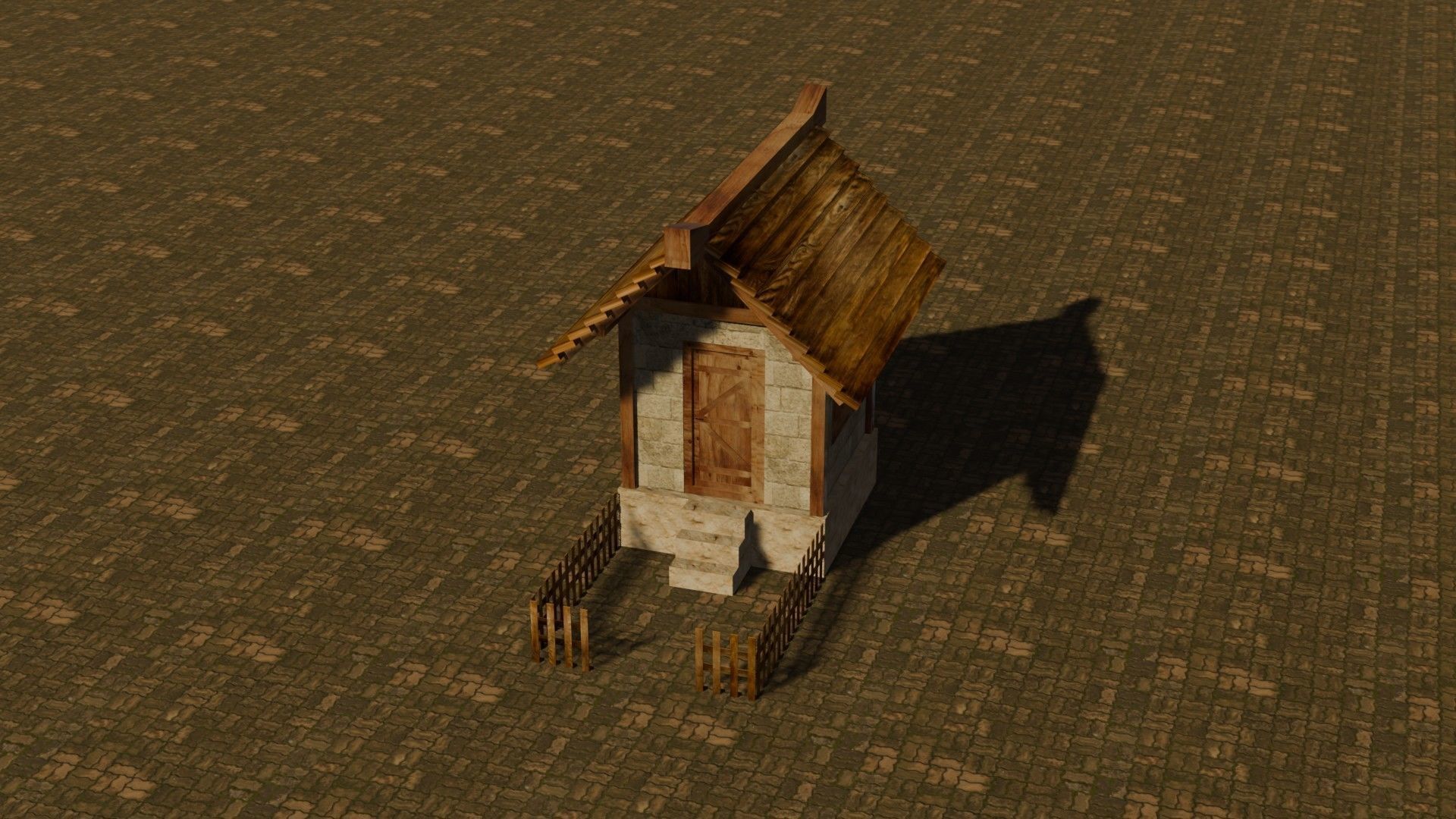medieval house 4 Free low-poly 3D model_3