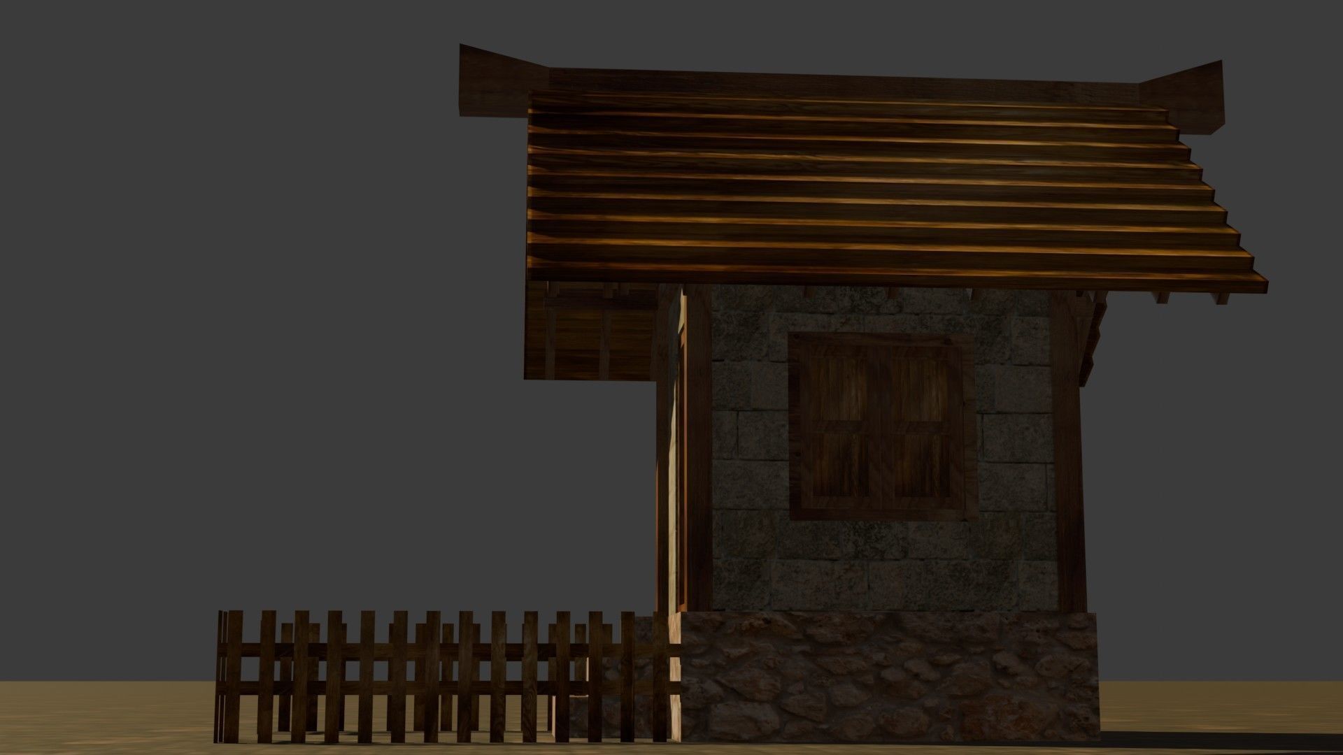 medieval house 3 Free low-poly 3D model_12