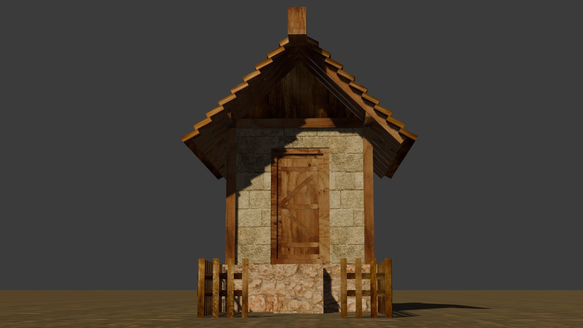medieval house 3 Free low-poly 3D model_10