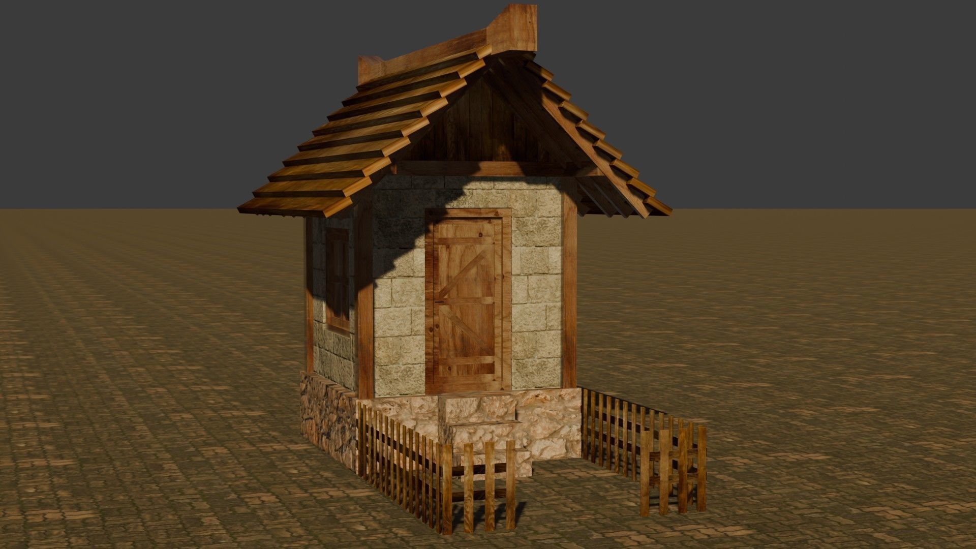 medieval house 3 Free low-poly 3D model_16