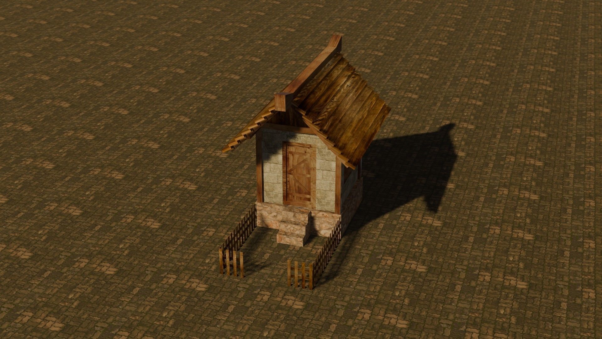 medieval house 3 Free low-poly 3D model_3