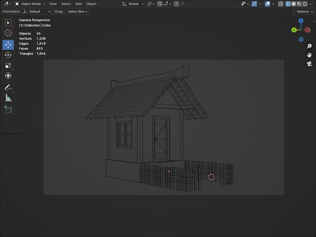 medieval house 2 Free low-poly 3D model_1