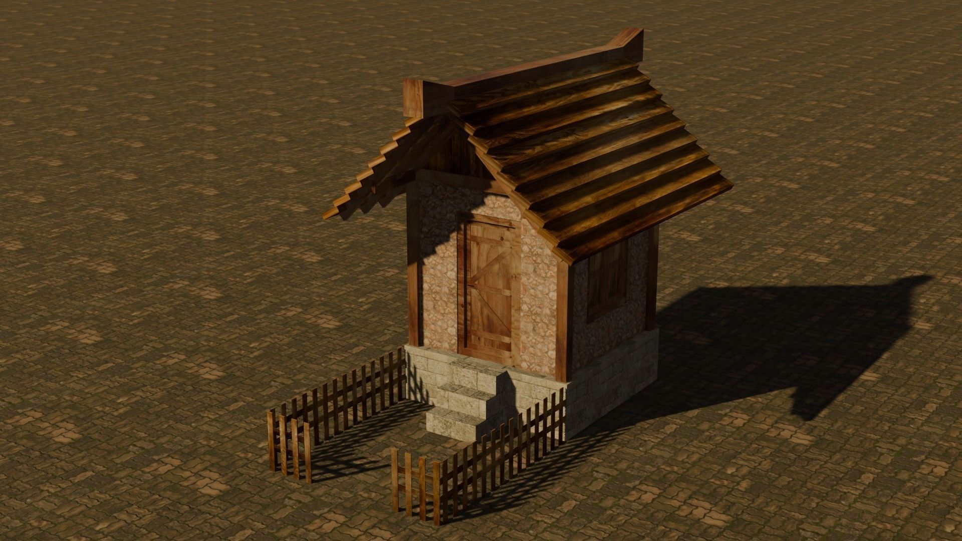 medieval house 2 Free low-poly 3D model_3