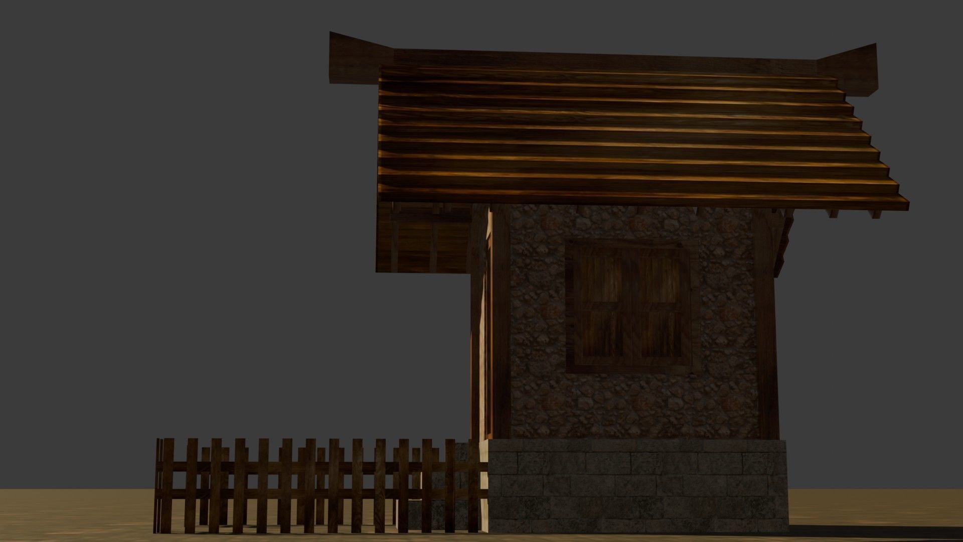medieval house 2 Free low-poly 3D model_13