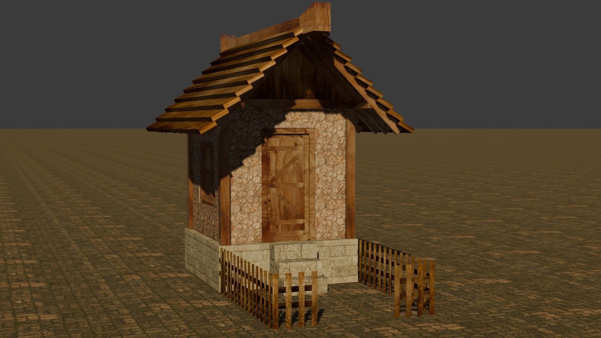 medieval house 2 Free low-poly 3D model_17