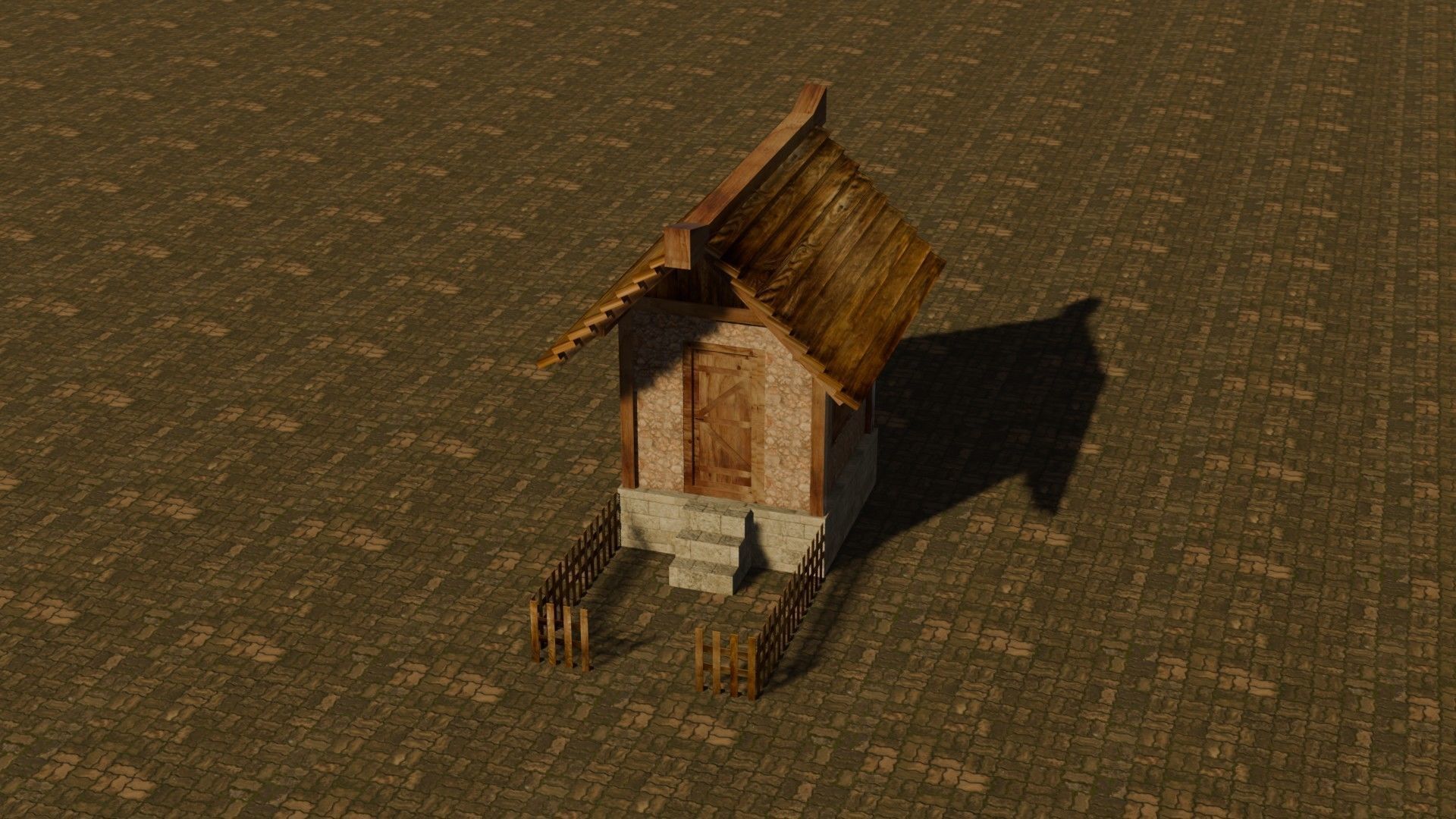 medieval house 2 Free low-poly 3D model_4