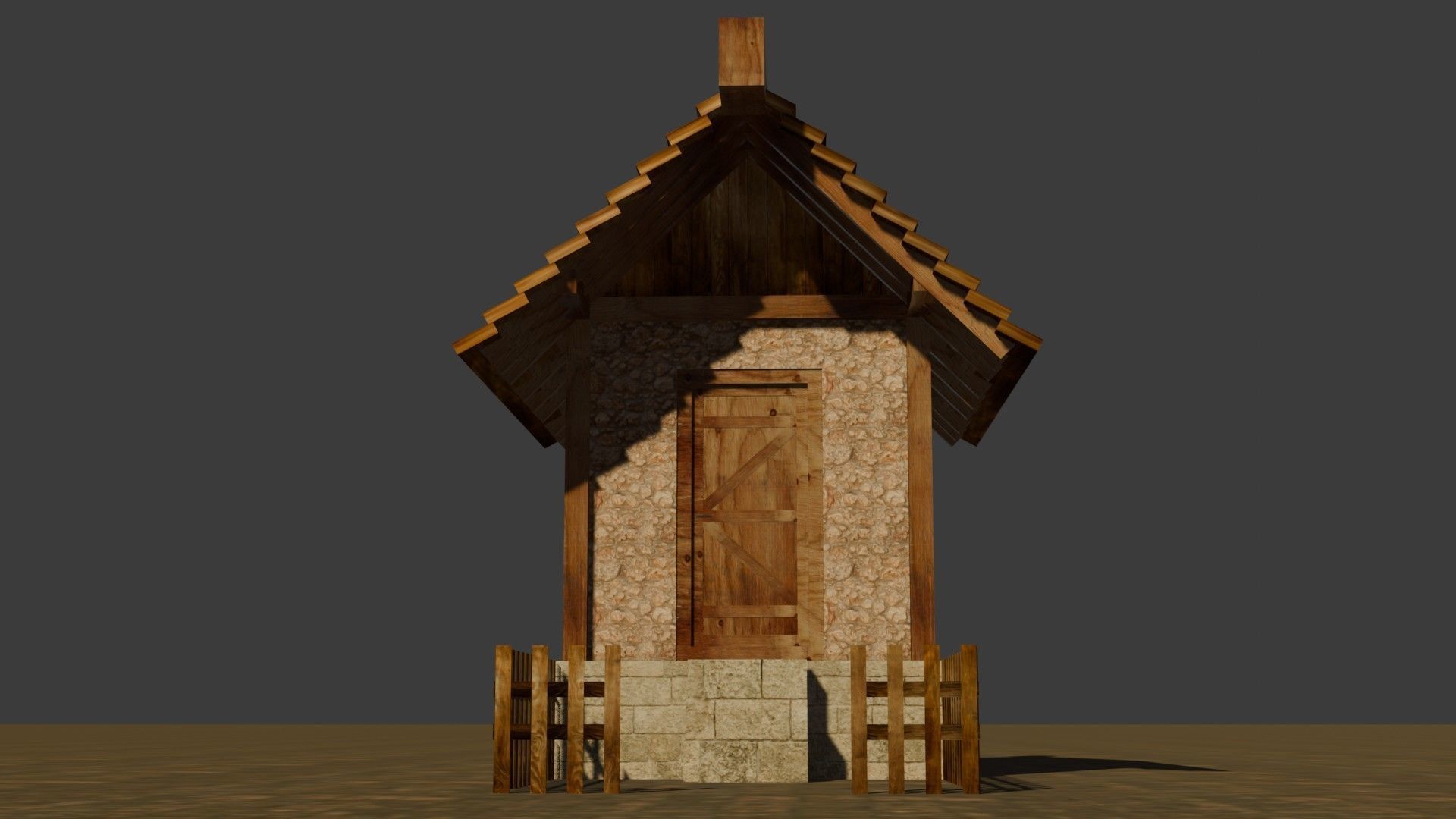 medieval house 2 Free low-poly 3D model_11