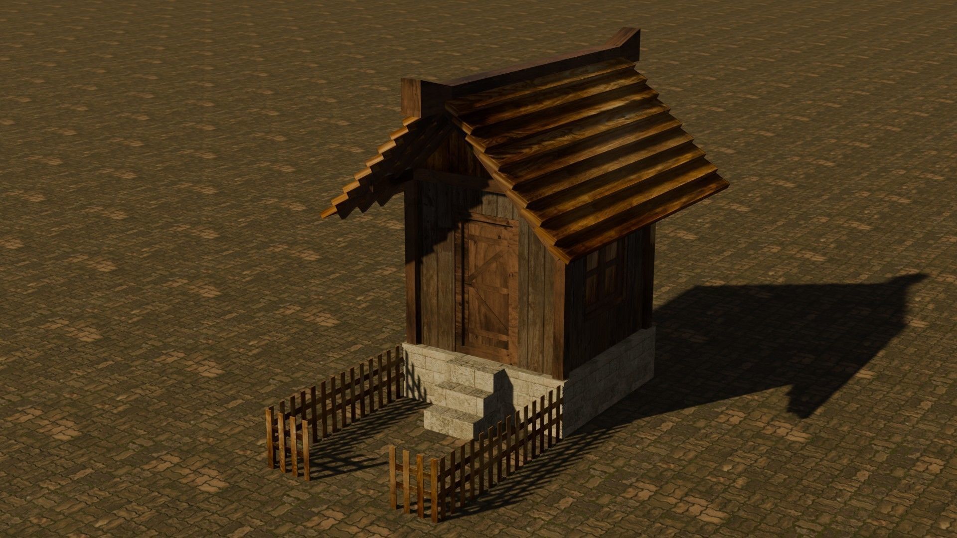 medieval house 16 Free low-poly 3D model_2