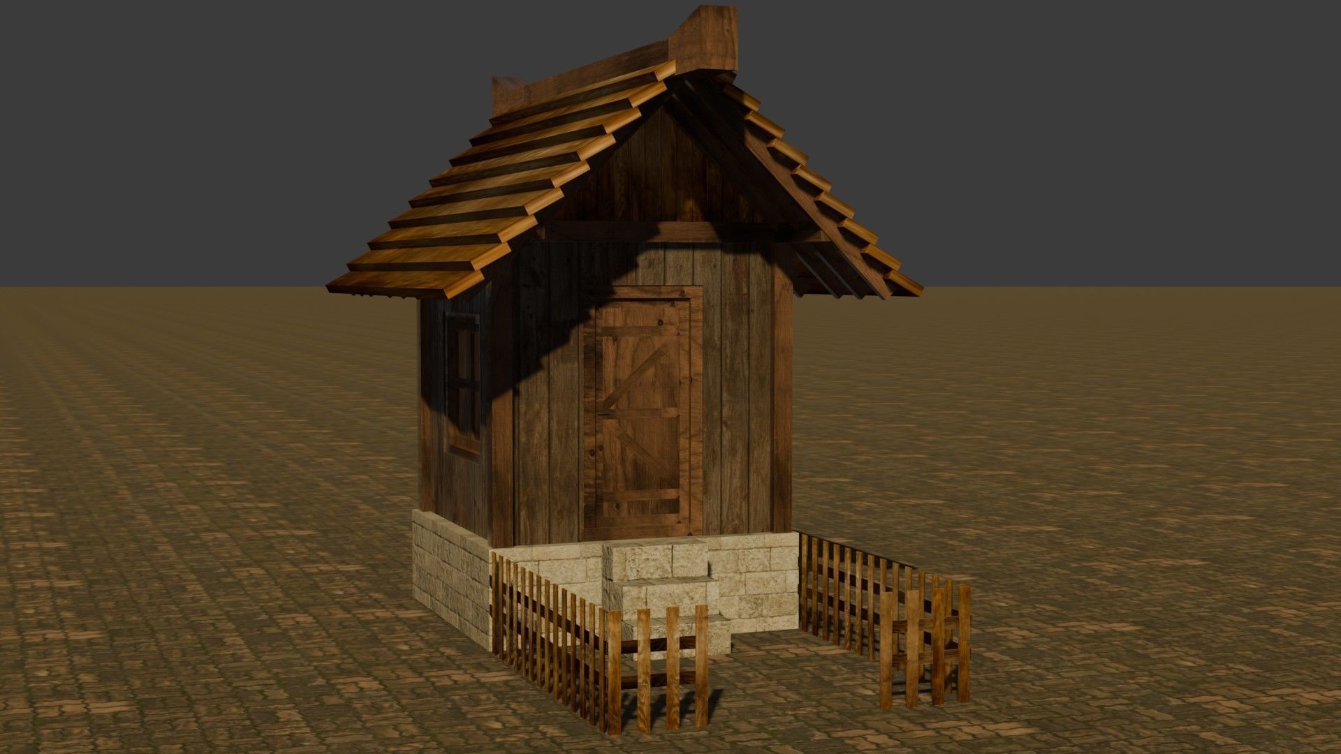 medieval house 16 Free low-poly 3D model_16