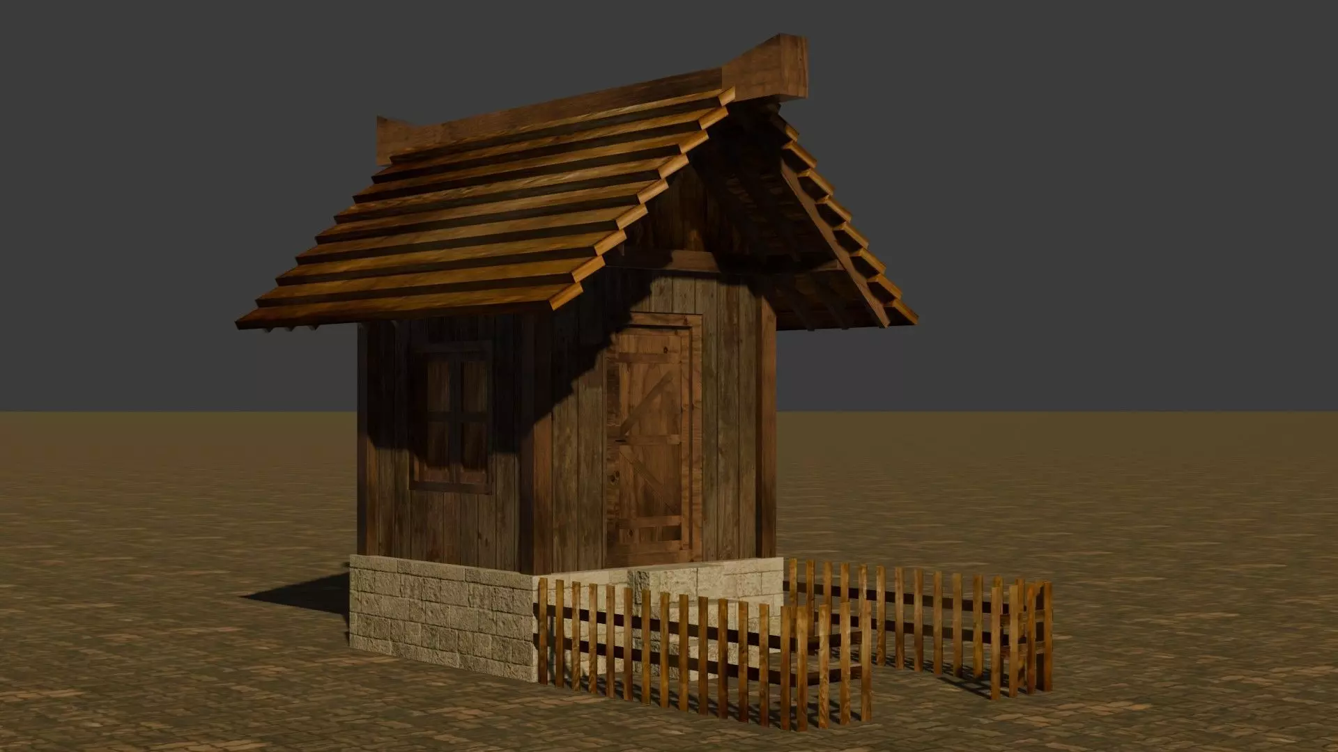 medieval house 16 Free low-poly 3D model_0