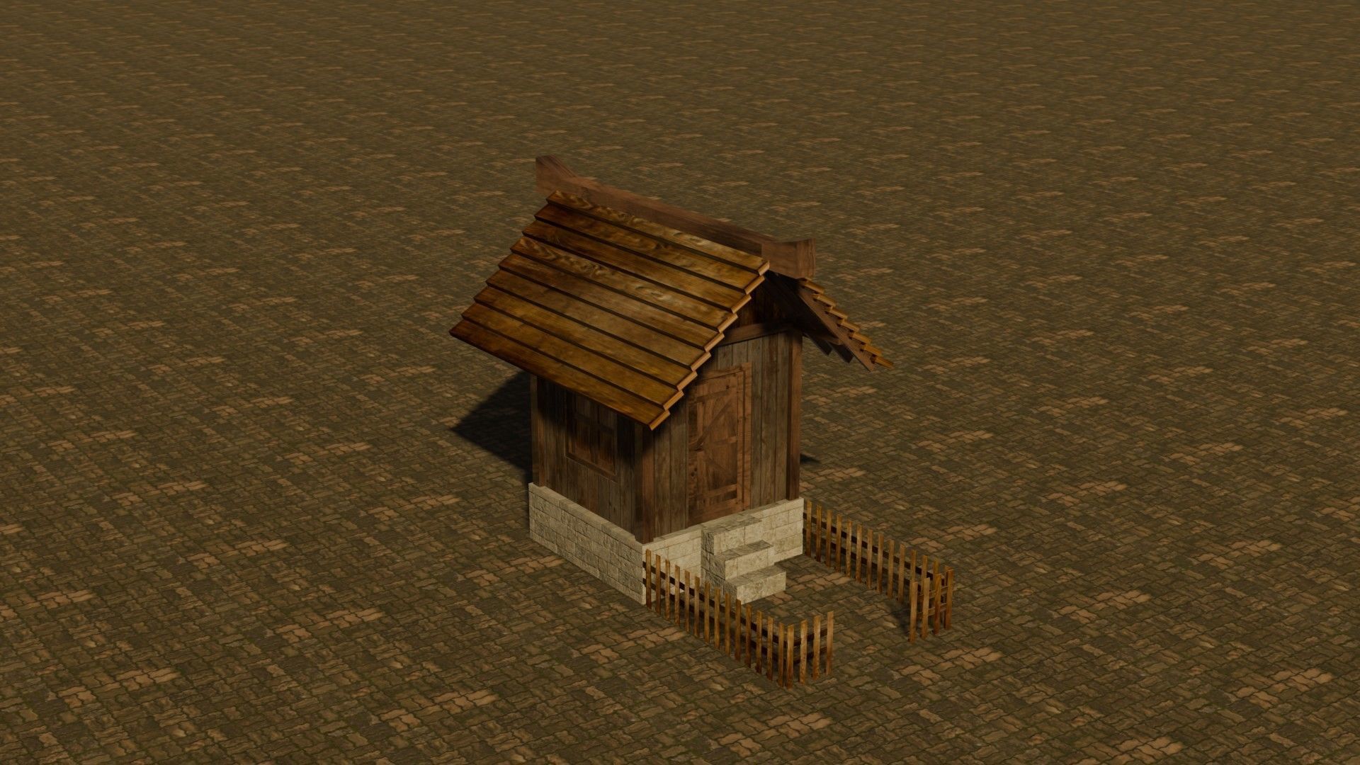 medieval house 16 Free low-poly 3D model_4