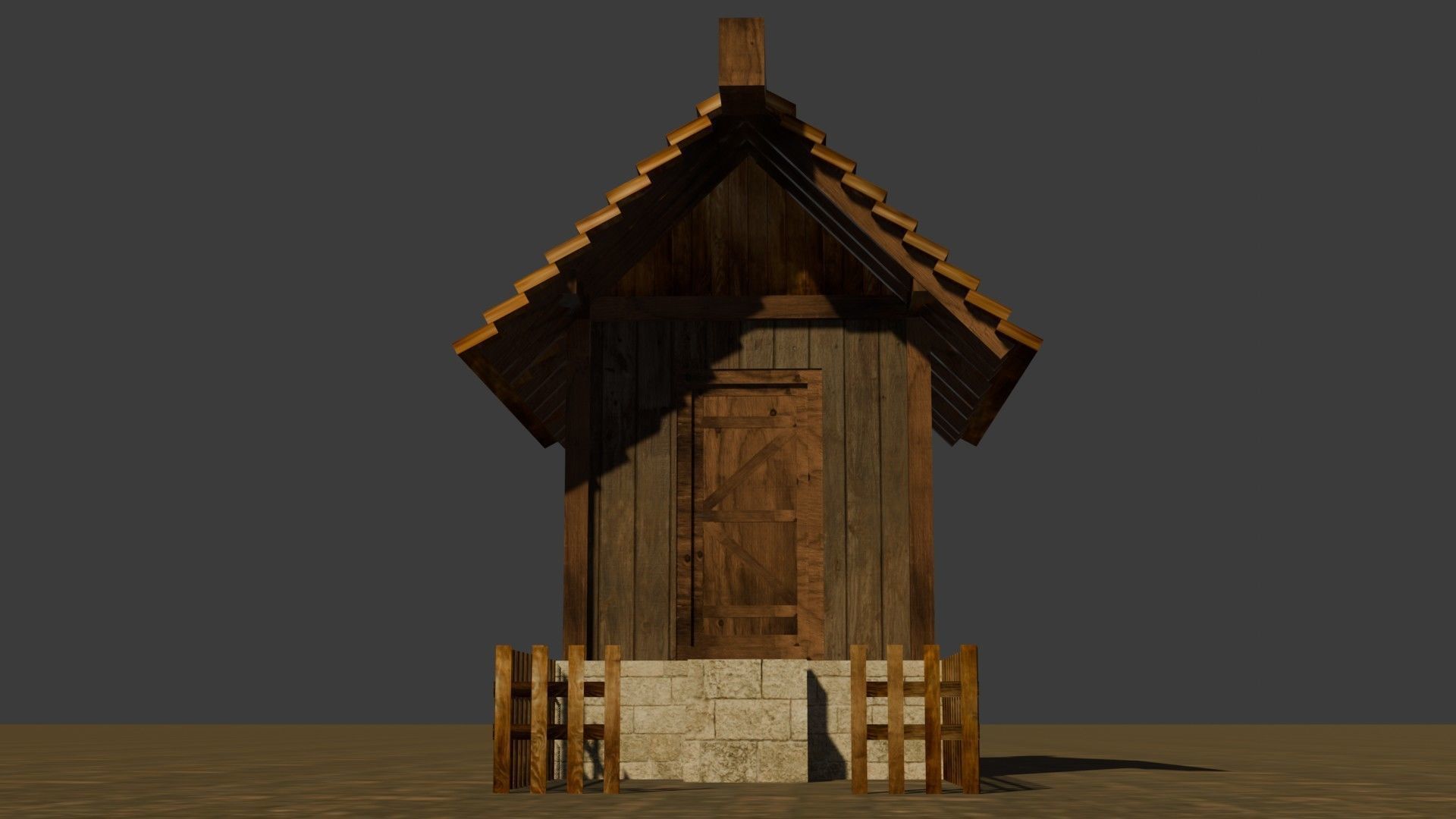 medieval house 16 Free low-poly 3D model_10