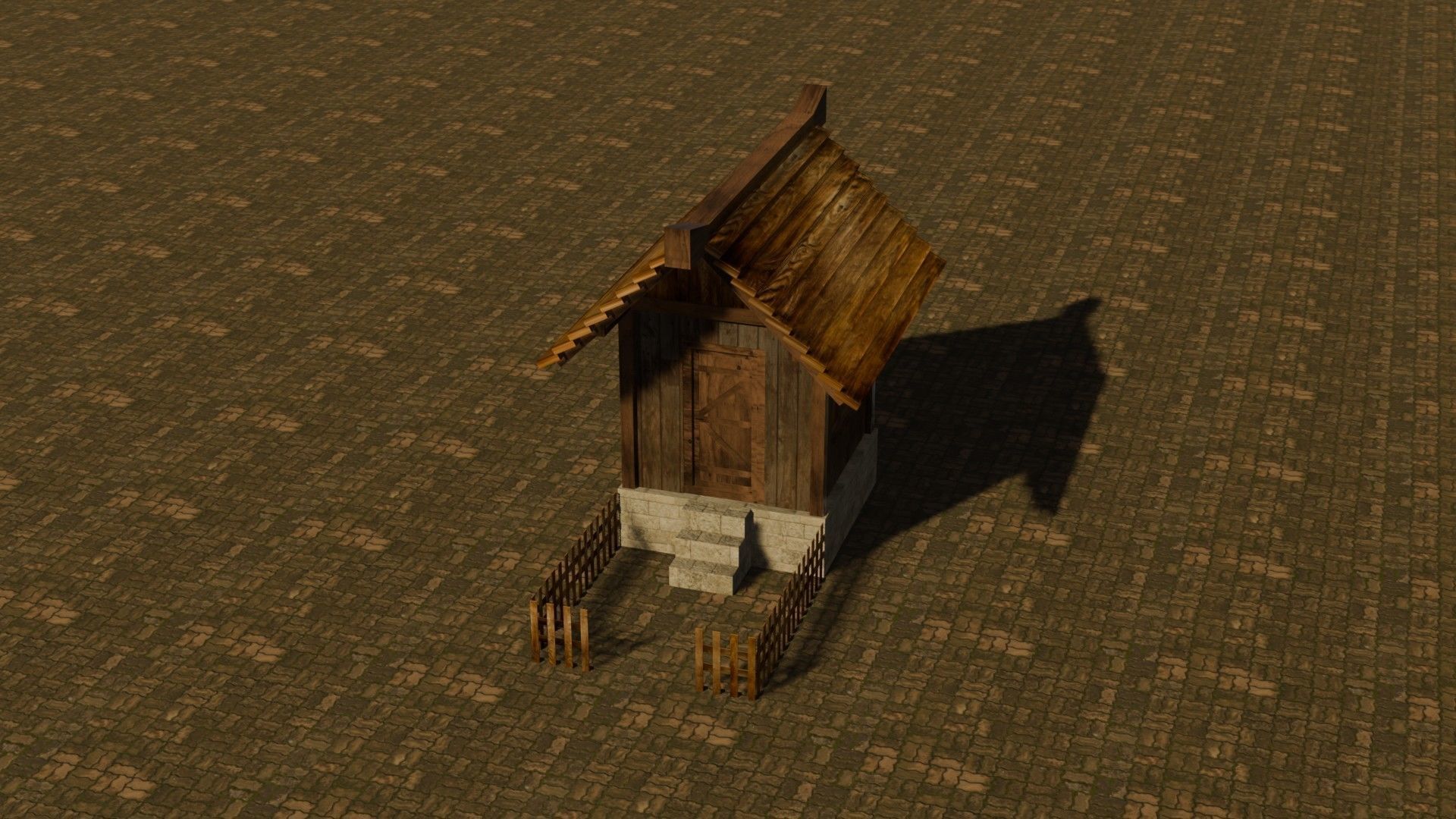 medieval house 16 Free low-poly 3D model_3