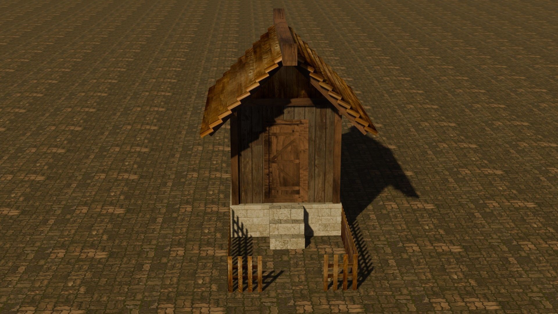 medieval house 16 Free low-poly 3D model_1