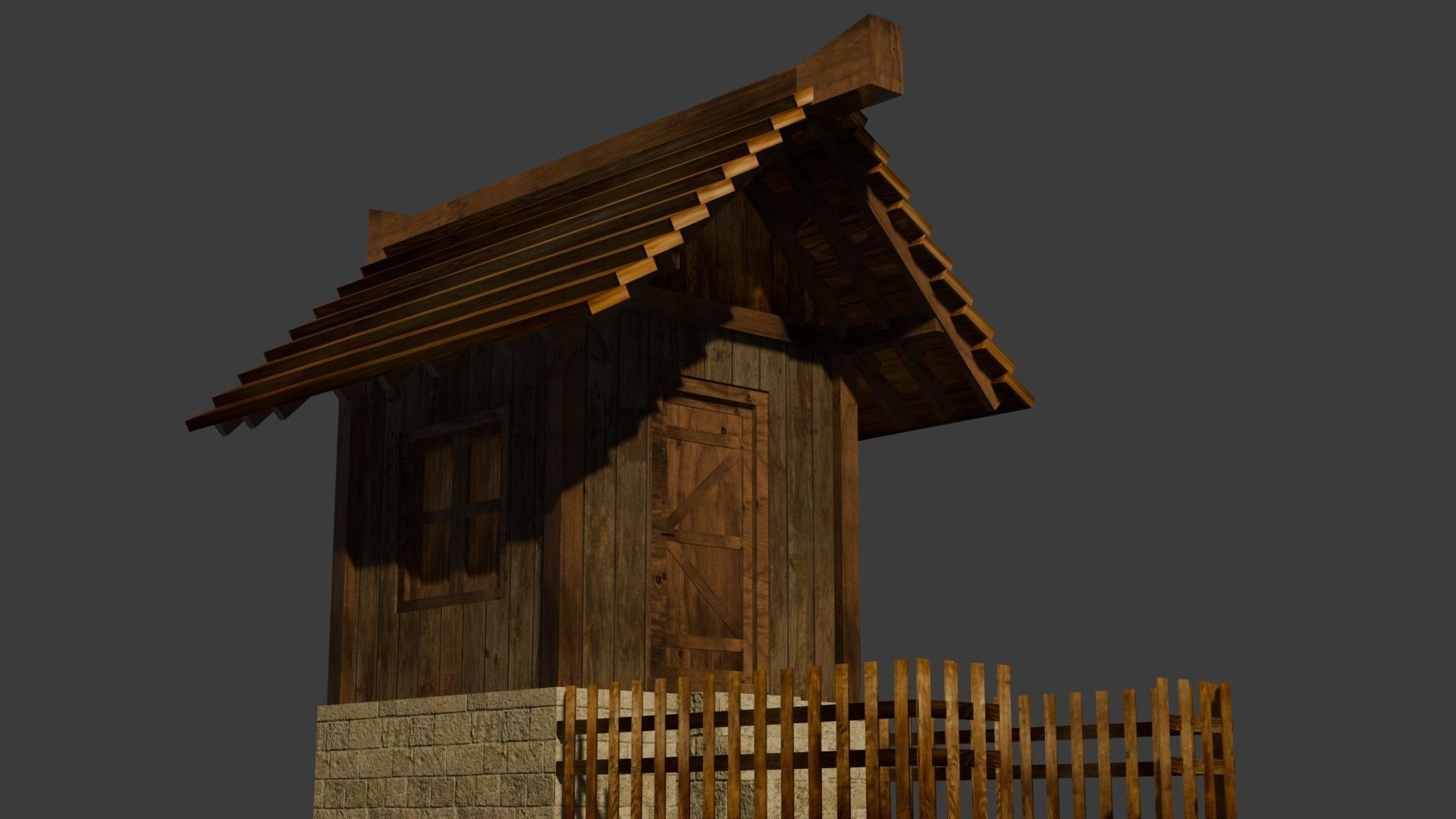 medieval house 16 Free low-poly 3D model_11