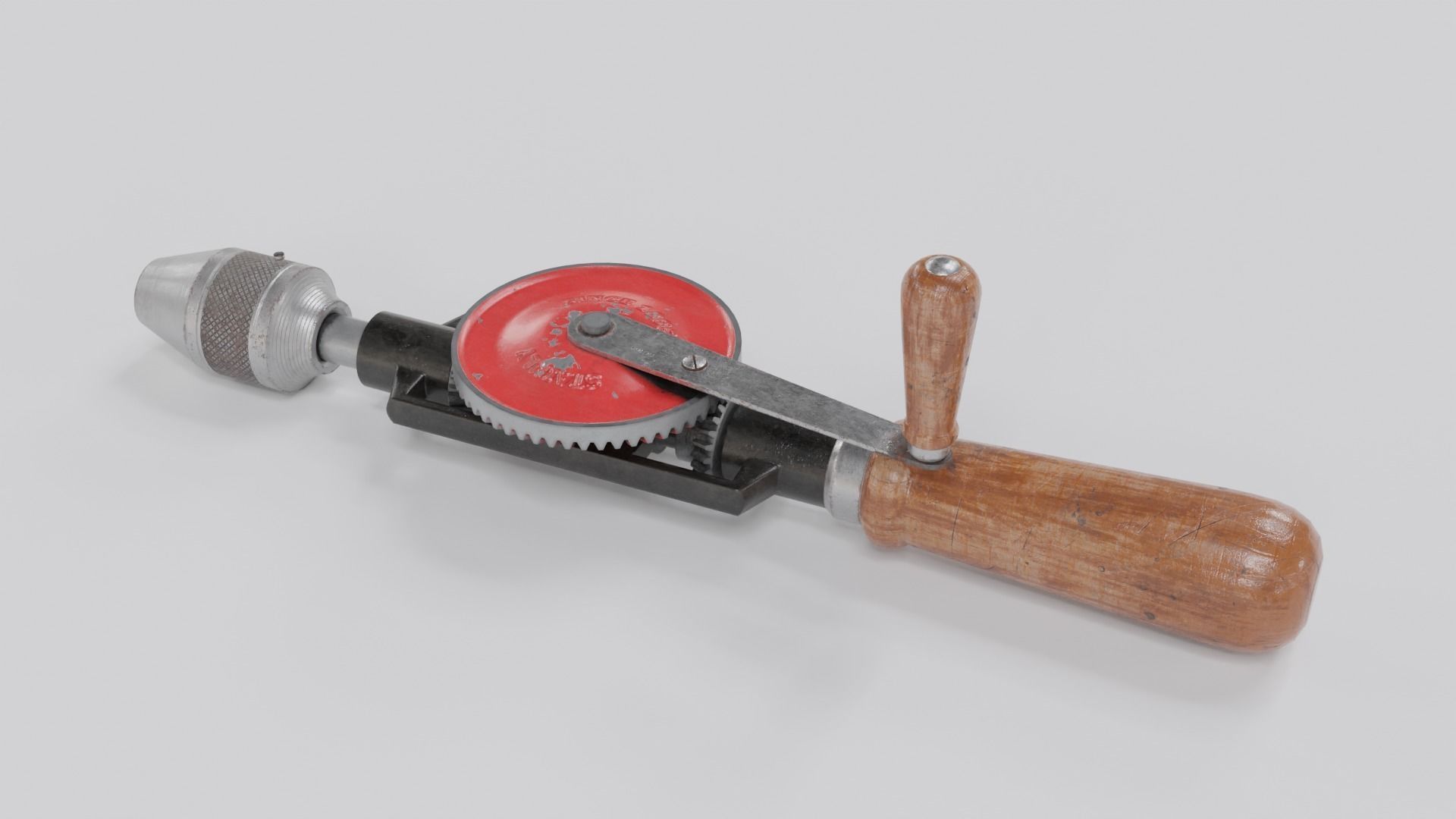Hand Drill Low-poly 3D model_1