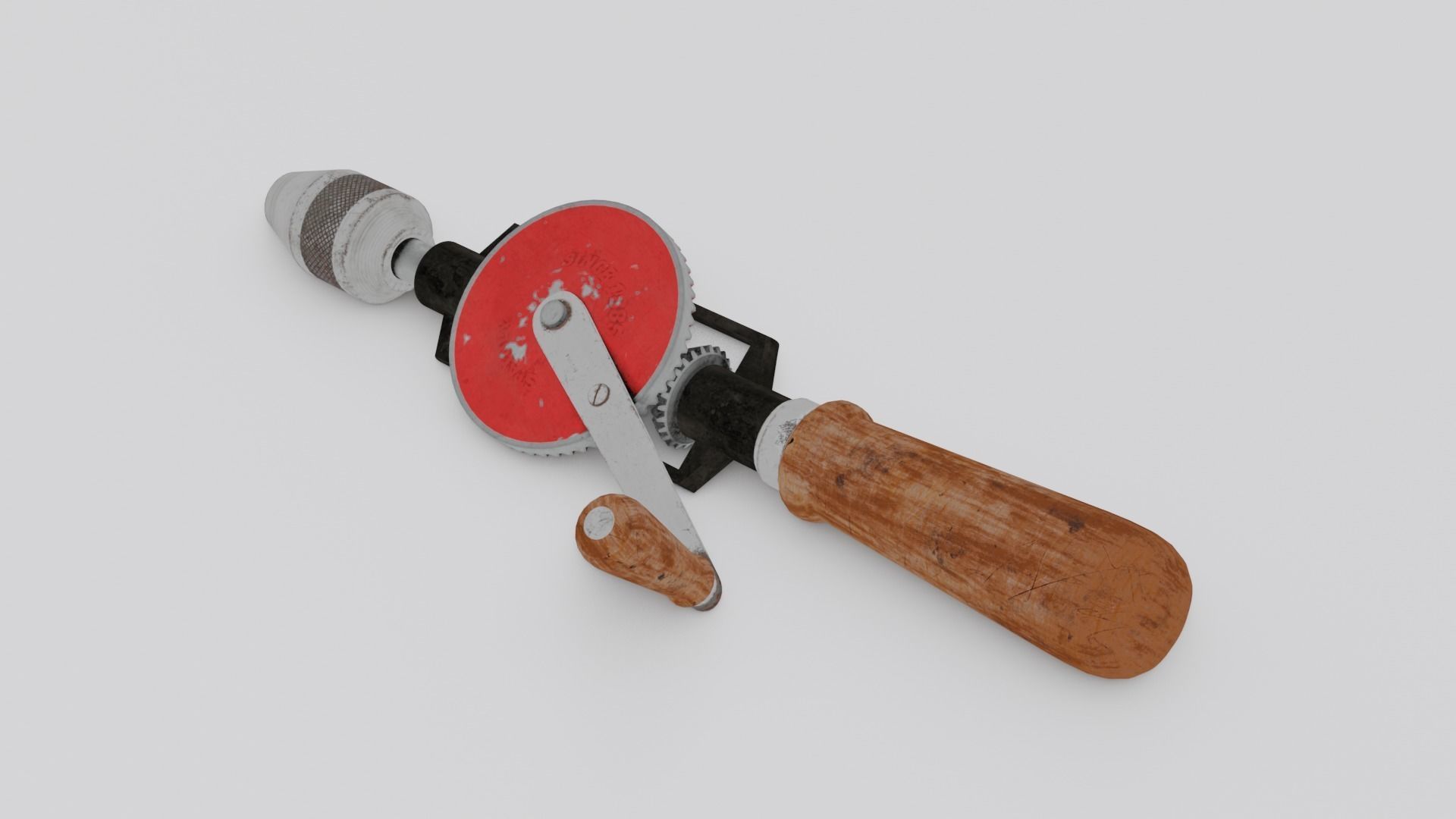 Hand Drill Low-poly 3D model_4
