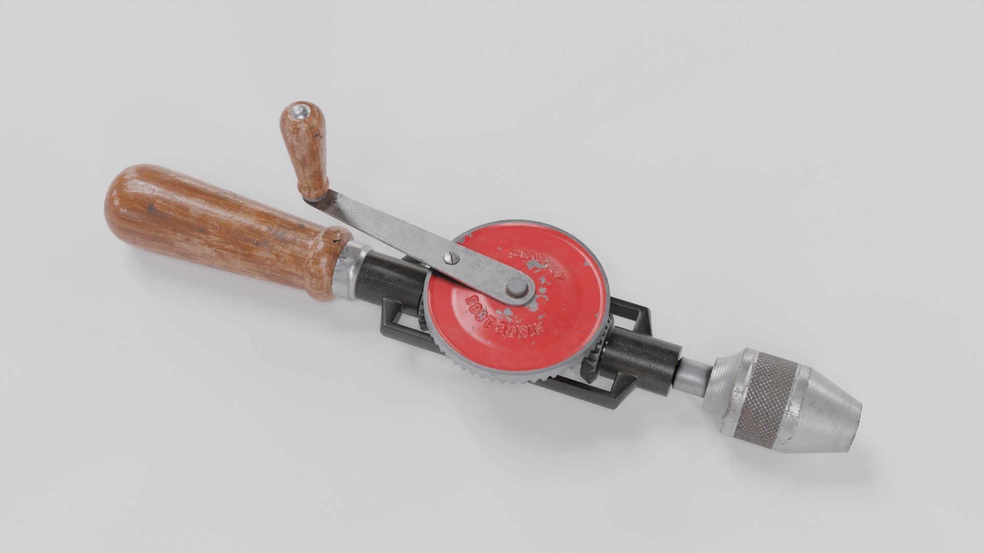 Hand Drill Low-poly 3D model_2