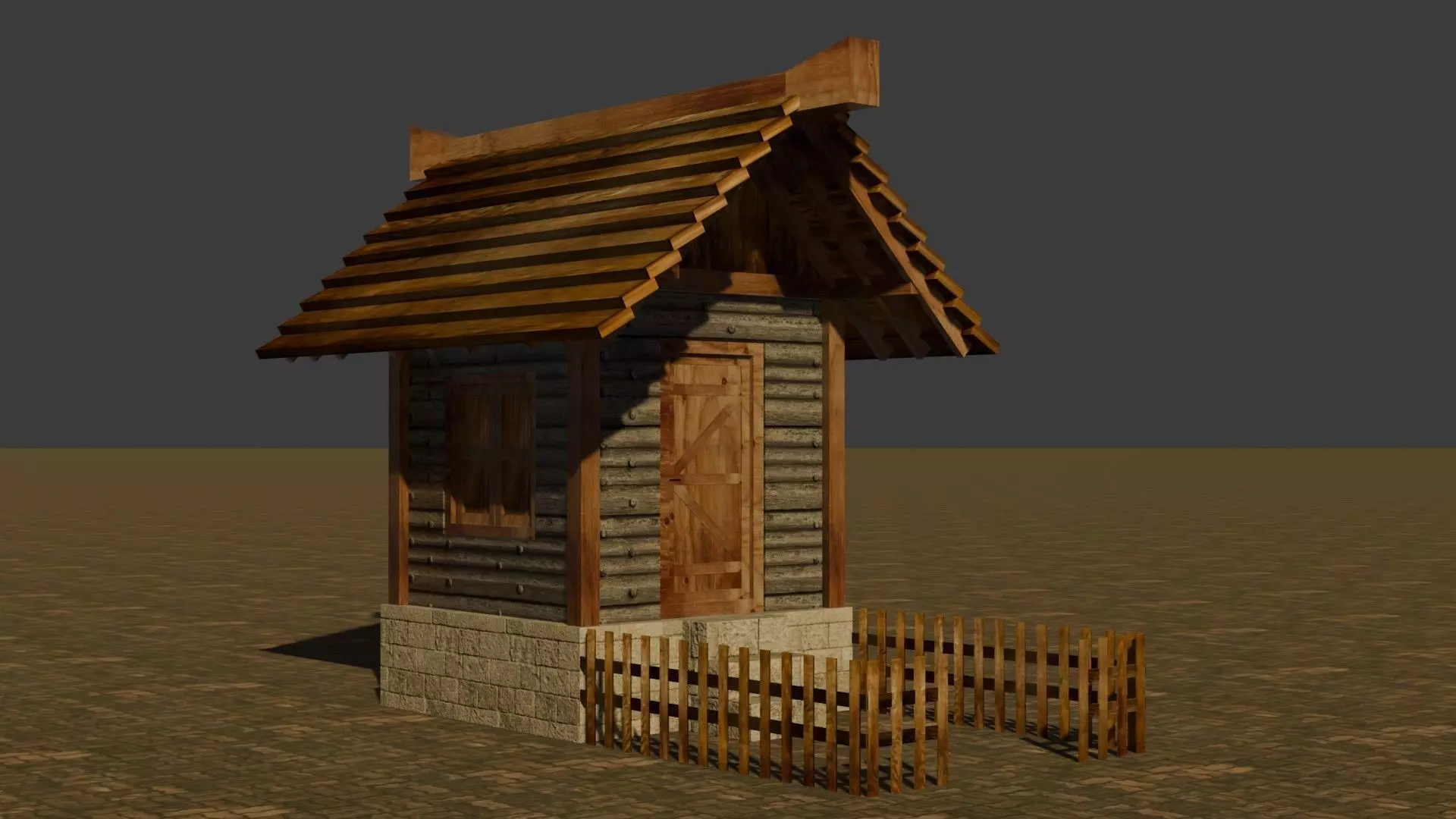 medieval house 15 Free low-poly 3D model_0