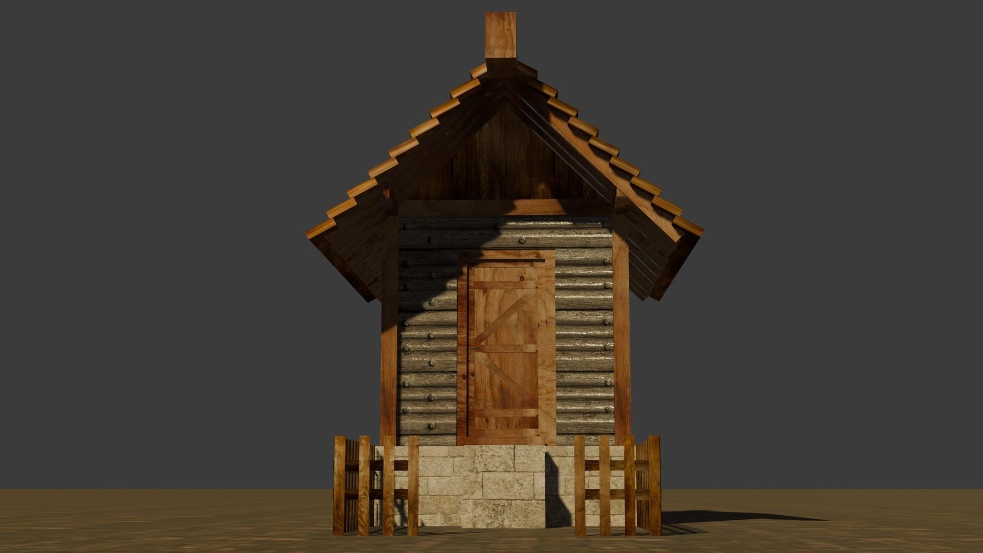 medieval house 15 Free low-poly 3D model_10