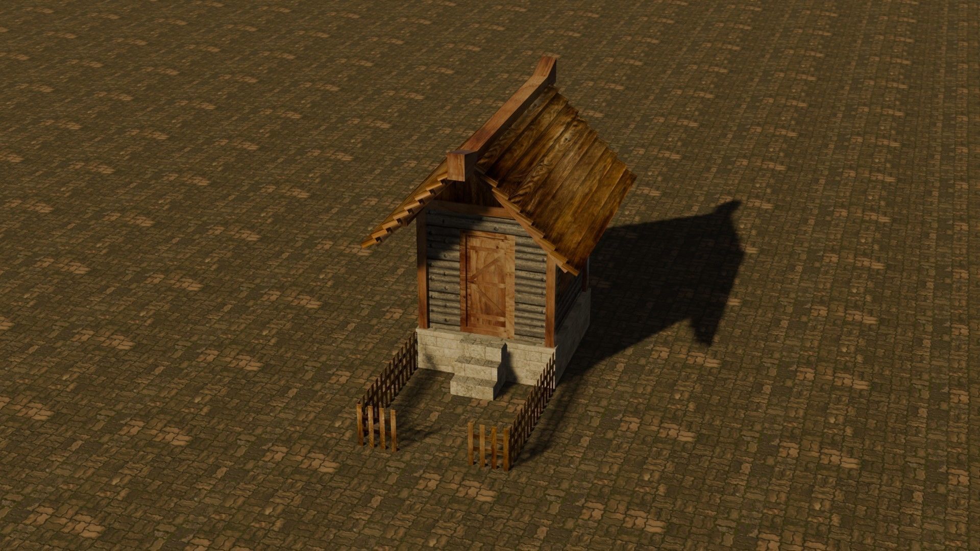 medieval house 15 Free low-poly 3D model_3