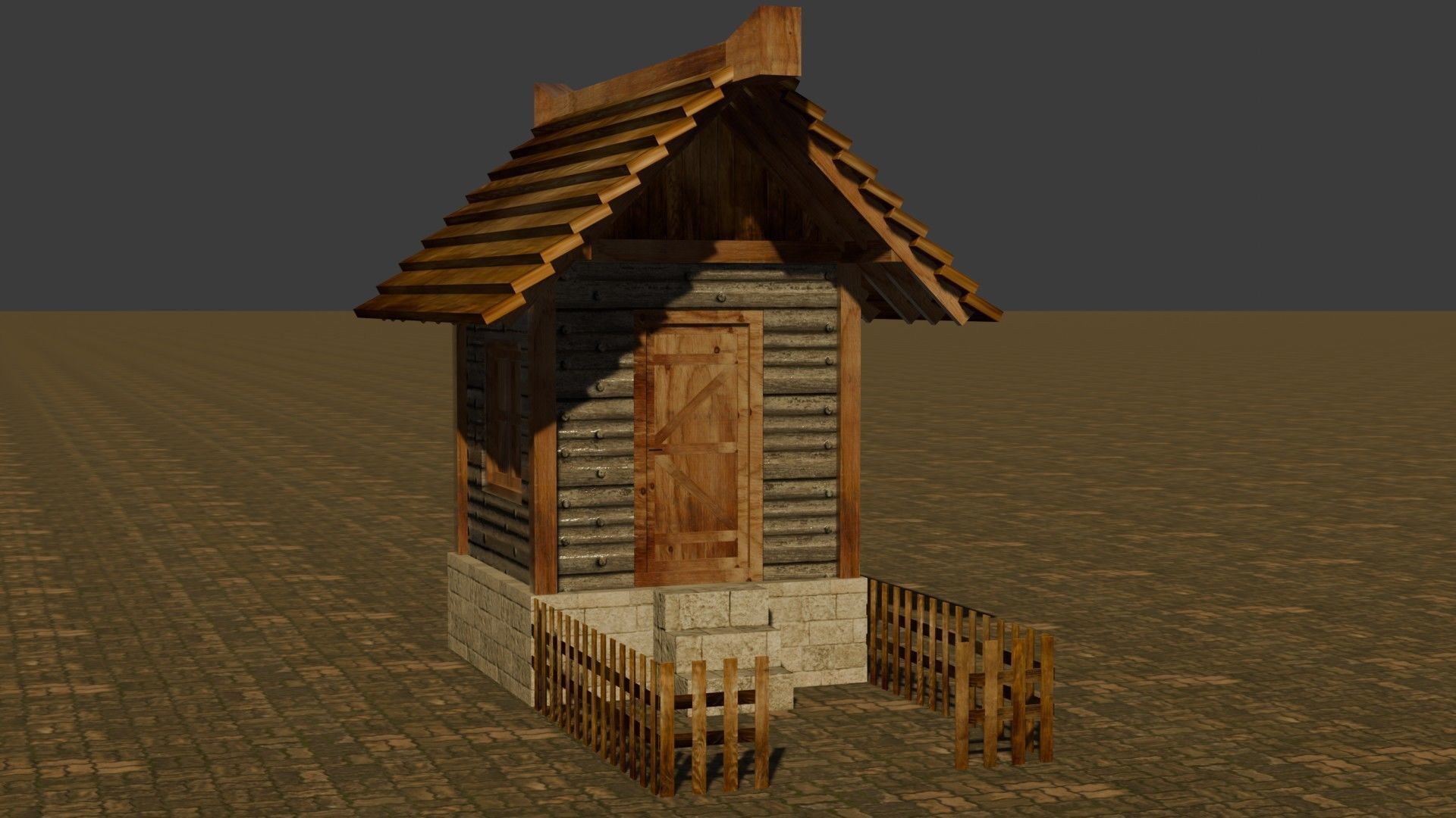medieval house 15 Free low-poly 3D model_16