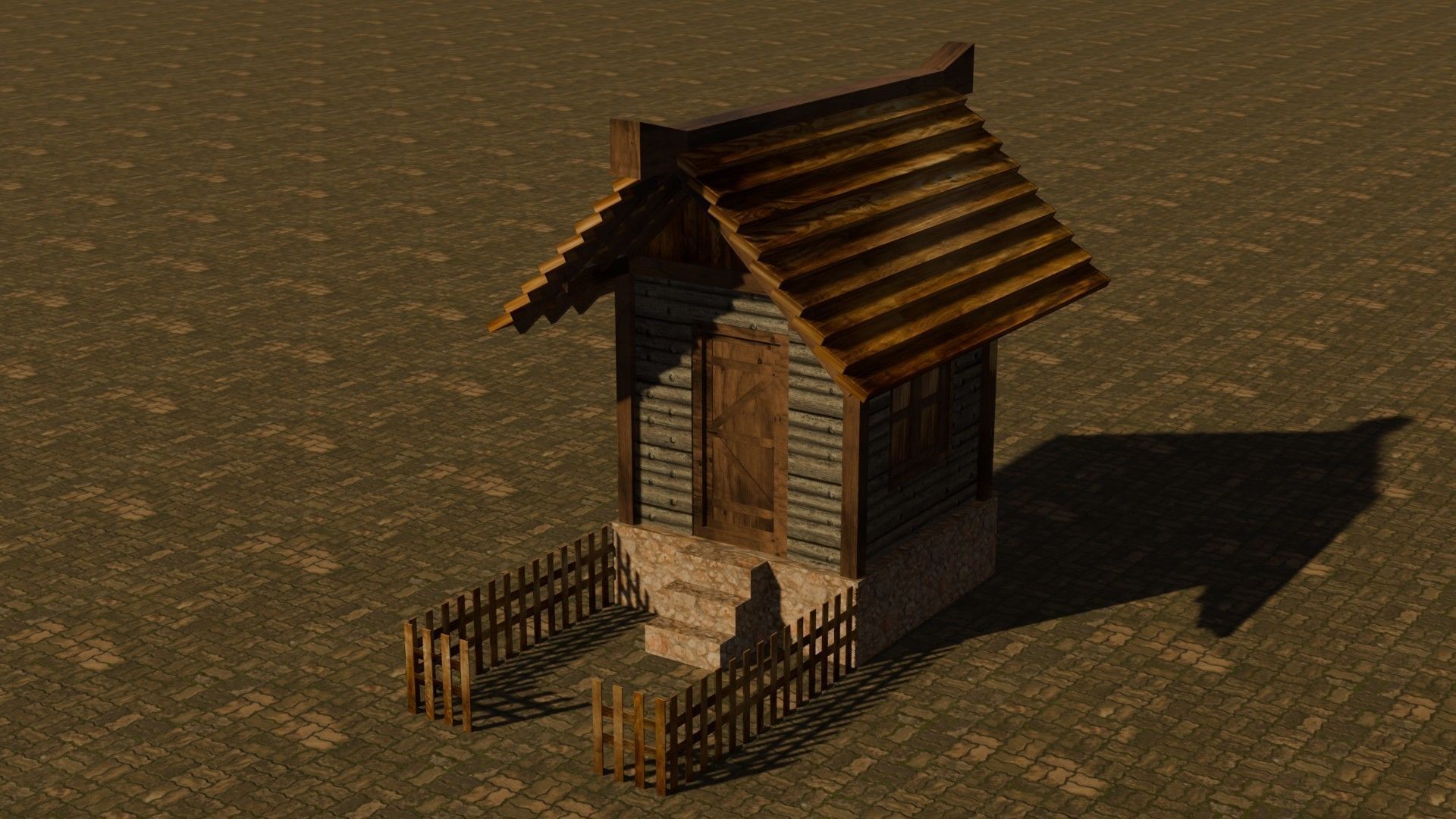 medieval house 12 Free low-poly 3D model_2