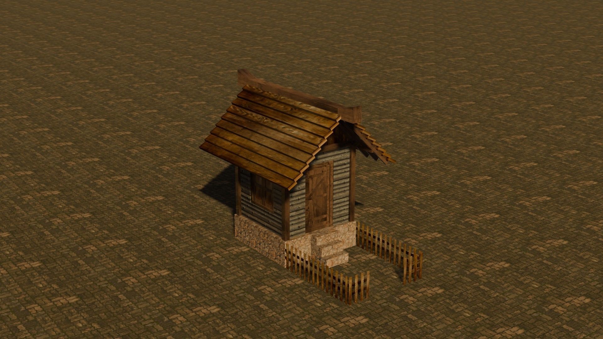 medieval house 12 Free low-poly 3D model_4