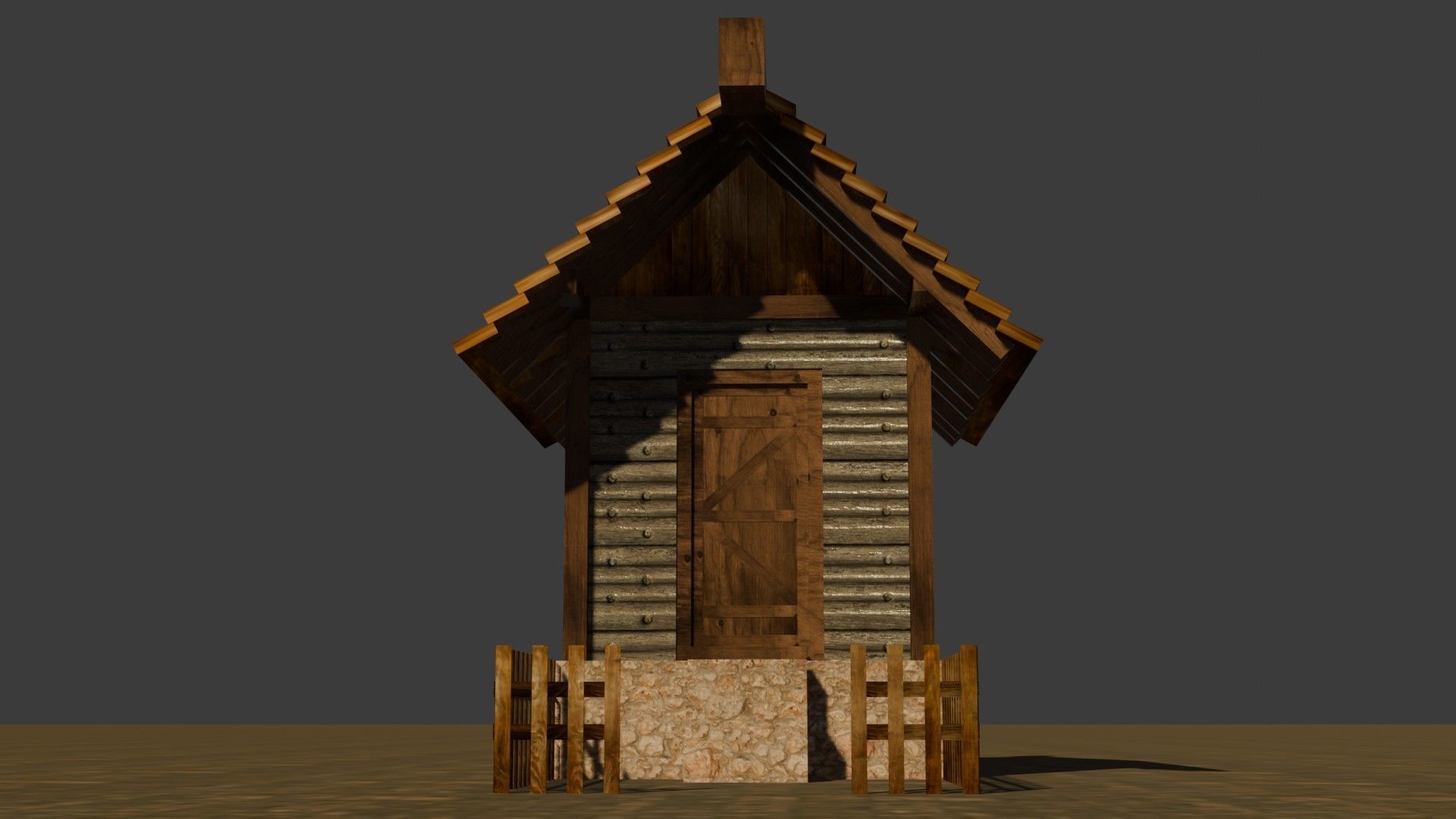 medieval house 12 Free low-poly 3D model_10