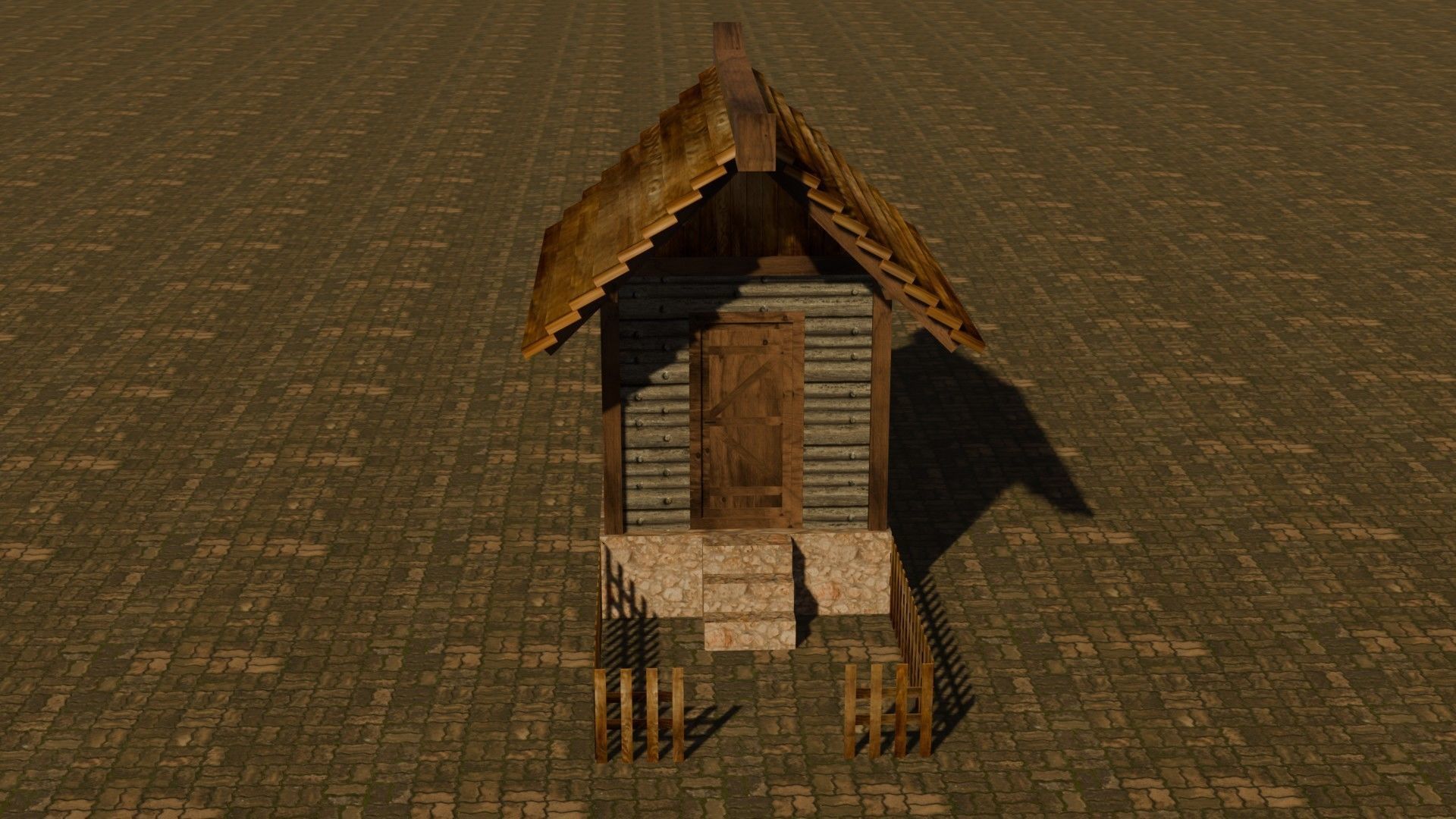 medieval house 12 Free low-poly 3D model_1