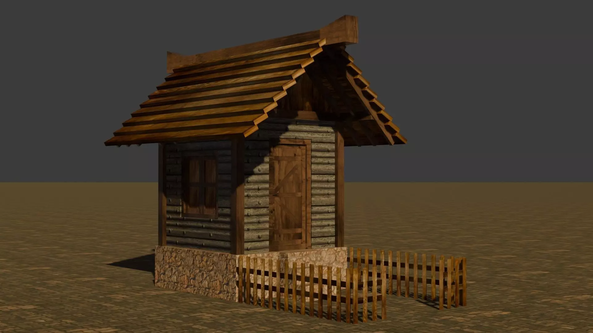medieval house 12 Free low-poly 3D model_0