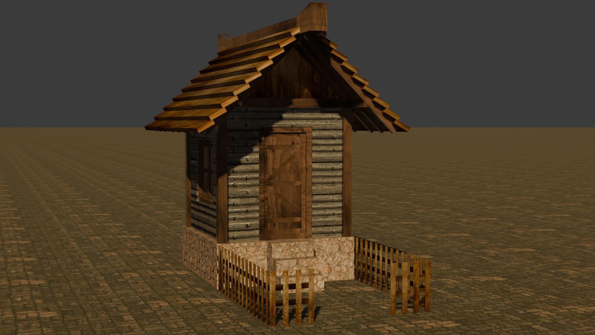 medieval house 12 Free low-poly 3D model_16
