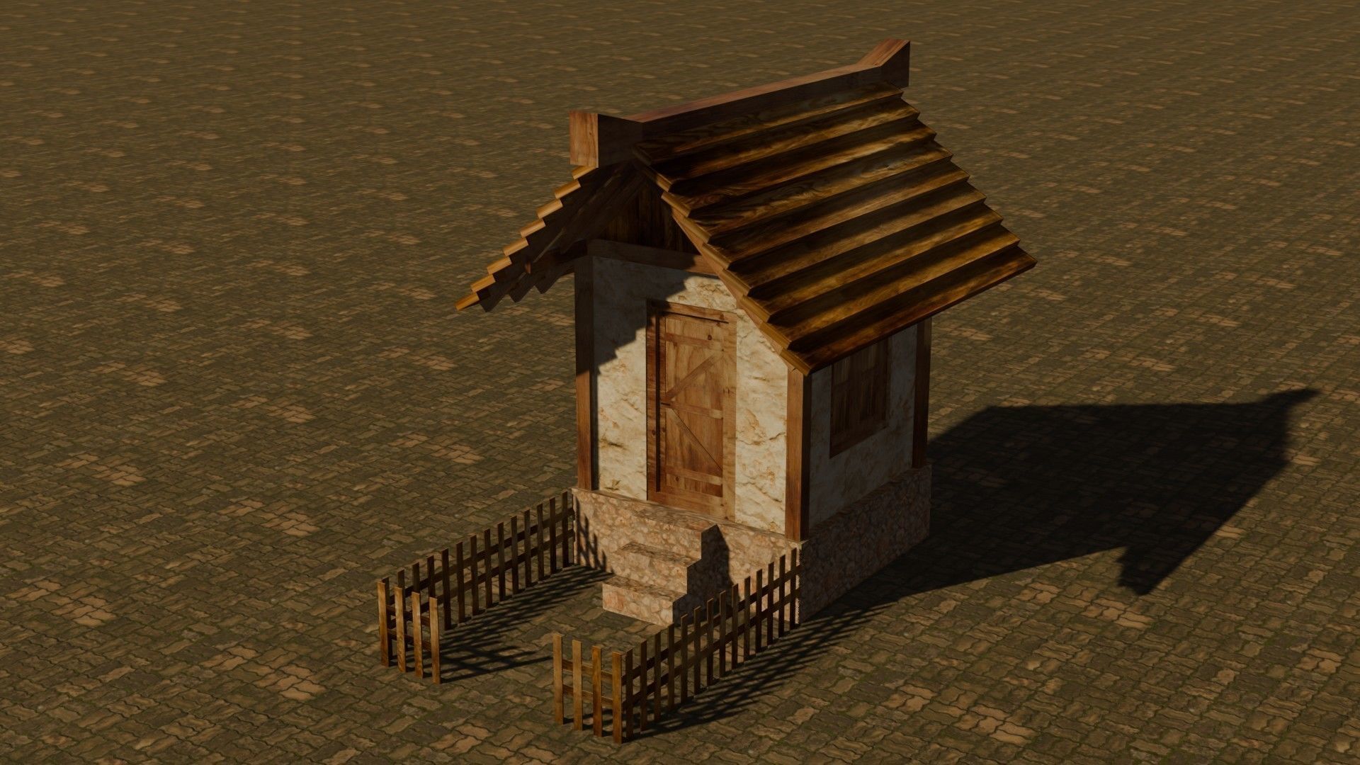 medieval house 11 Free low-poly 3D model_2
