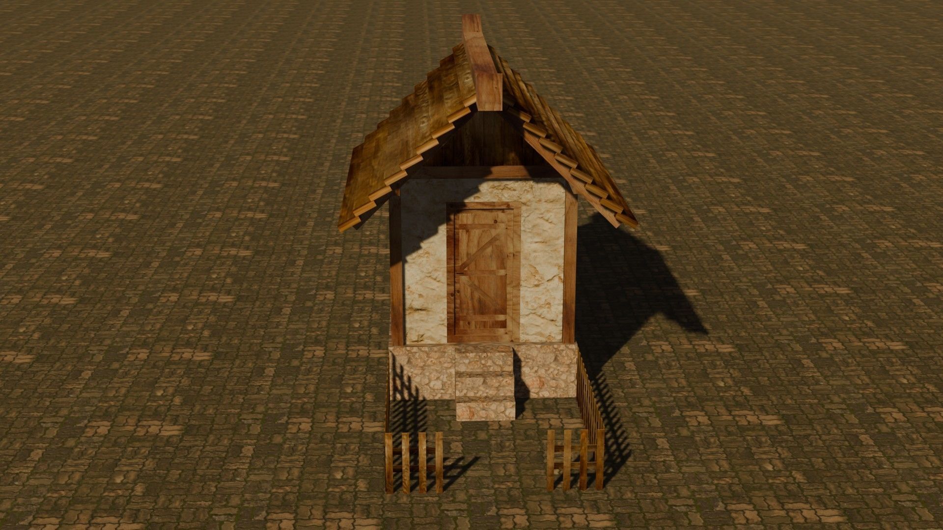 medieval house 11 Free low-poly 3D model_1